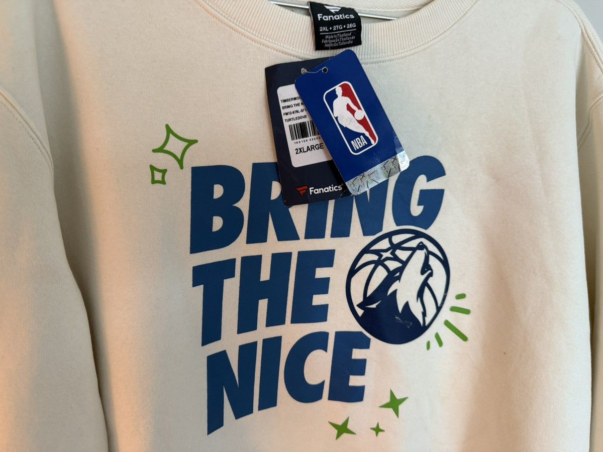 NBA Wolves “Bring The Nice” Crewneck 2XL – New Size US XXS / EU 40 - 2 Thumbnail