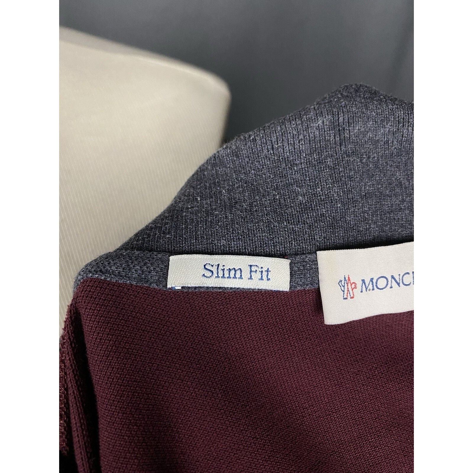 Moncler Moncler Maglia Men's Purple Collared Polo Sweater Size S Size US S / EU 44-46 / 1 - 11 Thumbnail