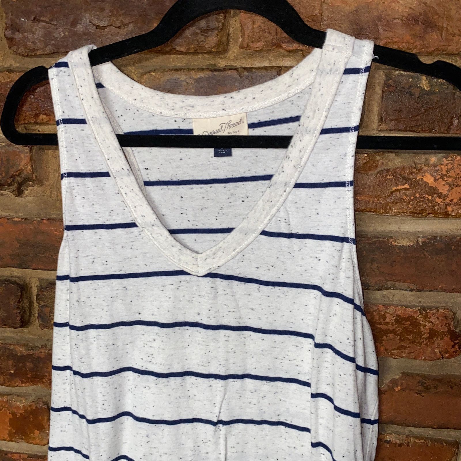 Other Universal Thread Gray Blue Striped Speckle Tank Top Medium Size M / US 6-8 / IT 42-44 - 3 Thumbnail