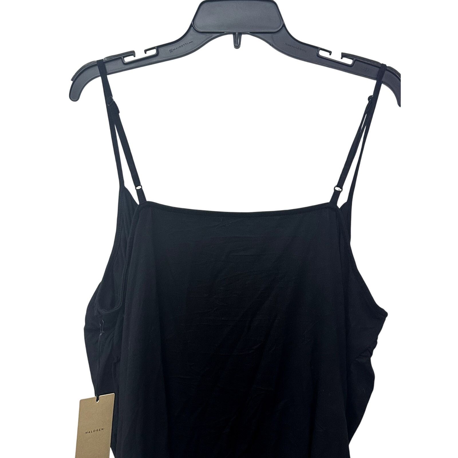 Other Halogen Tank Top Cowl Neck Ruched Side Black Plus 3X NWOT Size 3XL / US 20-22 - 5 Thumbnail