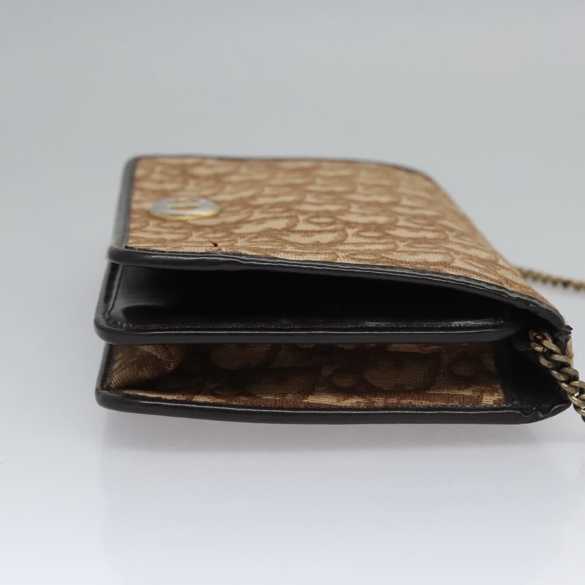 Dior DIOR Trotter Canvas Chain Shoulder Bag Brown Gold Size ONE SIZE - 5 Thumbnail