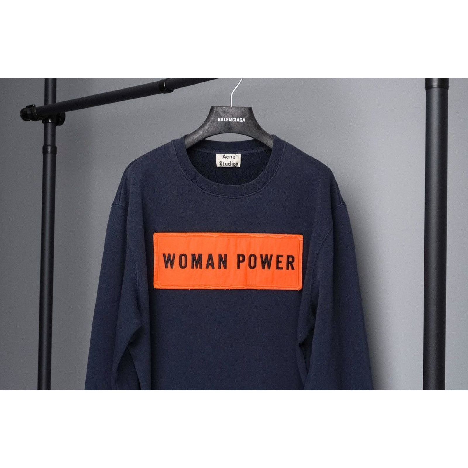 Acne Studios Acne studios woman power feminist navy crewneck sweatshirt Size US L / EU 52-54 / 3 - 2 Thumbnail