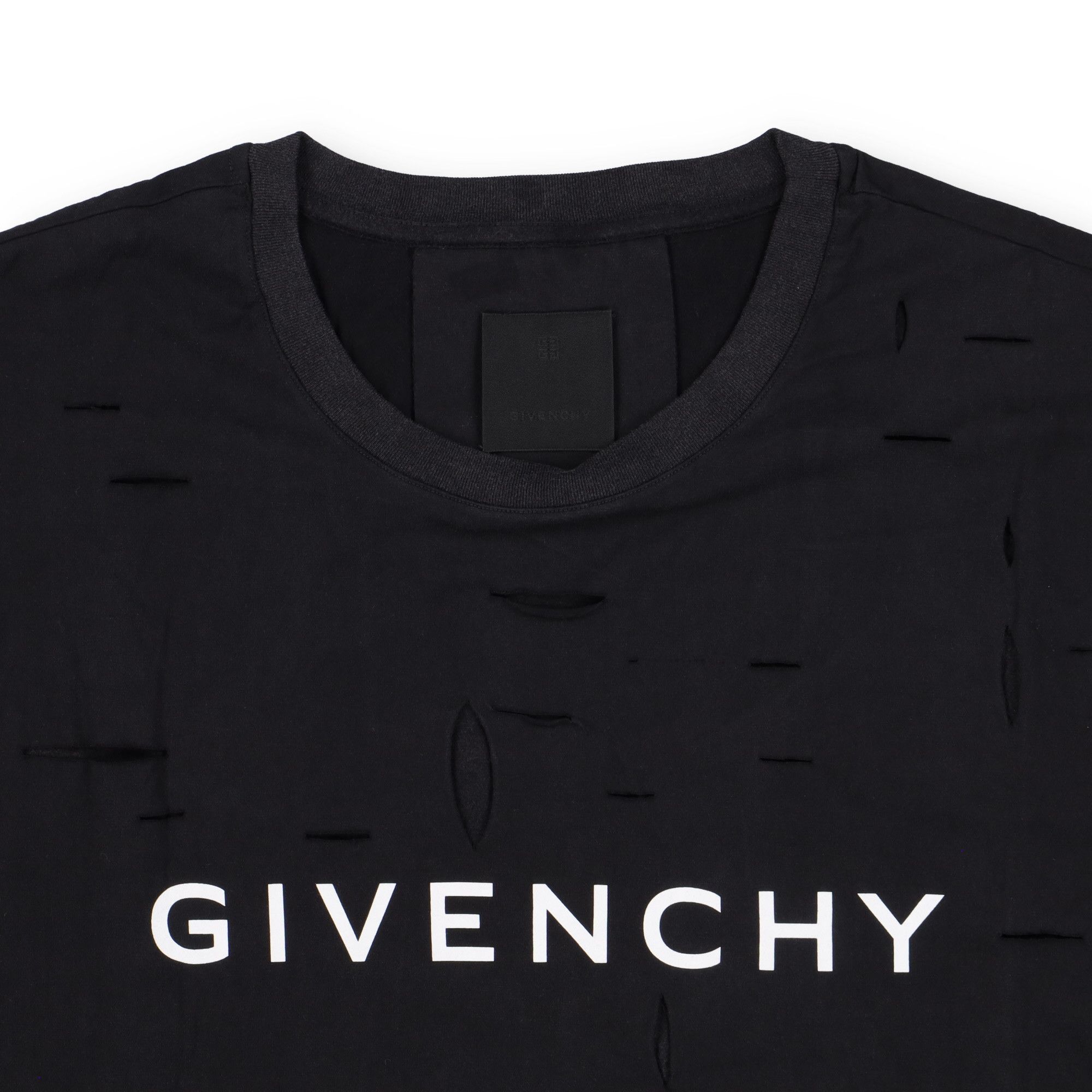 Givenchy Washed Black Double Layer Cut-Out Oversized T-Shirt Size US XXL / EU 58 / 5 - 5 Thumbnail