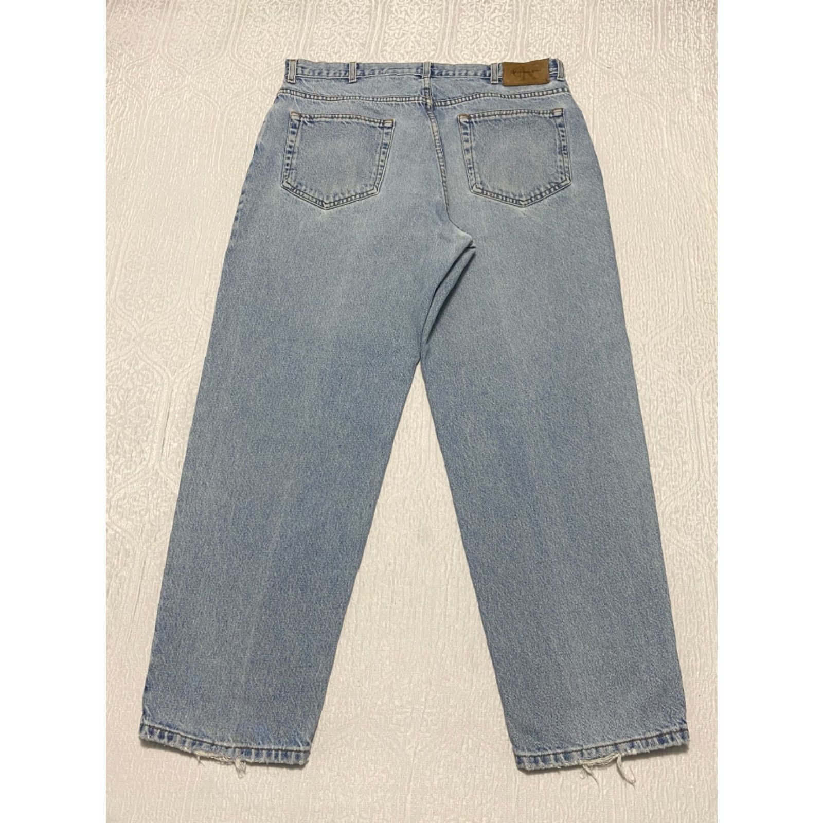 Calvin Klein VINTAGE Calvin Klein Jeans Mens 5-Pocket Denim 38x30 Stone Wash Blue 80s 90s USA Relaxed Wide-Leg Shirt? Size US 37 - 2 Thumbnail