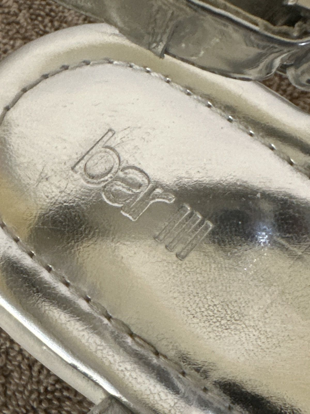 Bar III Bar III Silver Metallic Strappy Sandals. Size US 9.5 / IT 39.5 - 7 Thumbnail