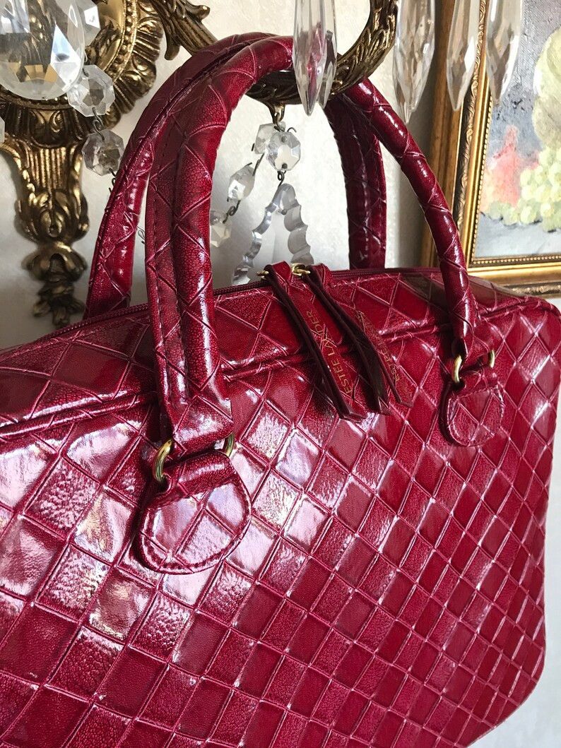 Vintage Vintage Cherry Red Bag briefcase Size ONE SIZE - 6 Thumbnail