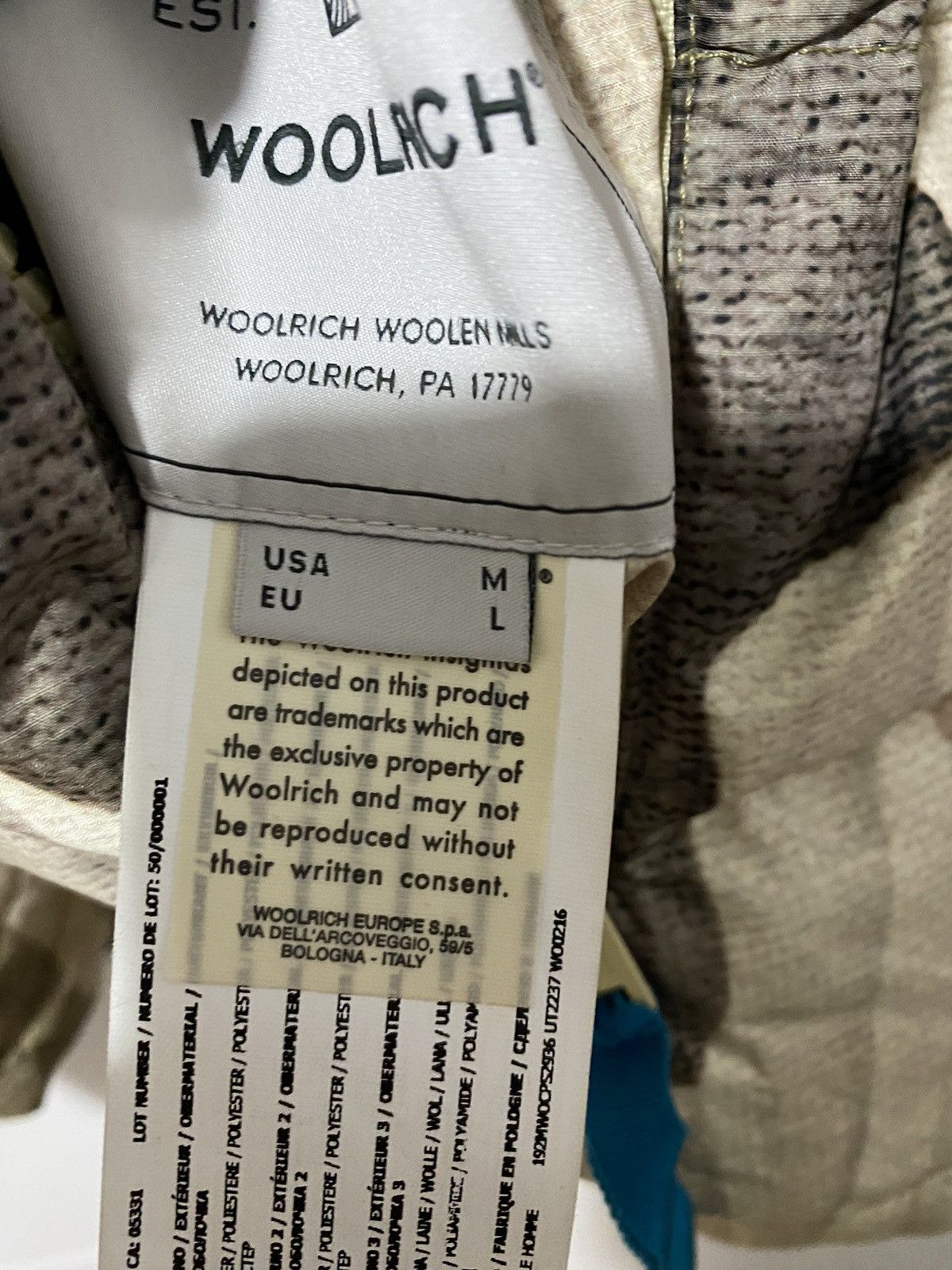 Woolrich Woolen Mills 🧥Woolrich X Griffin down jacket, size L, multi-color, used, Size US L / EU 52-54 / 3 - 12 Thumbnail
