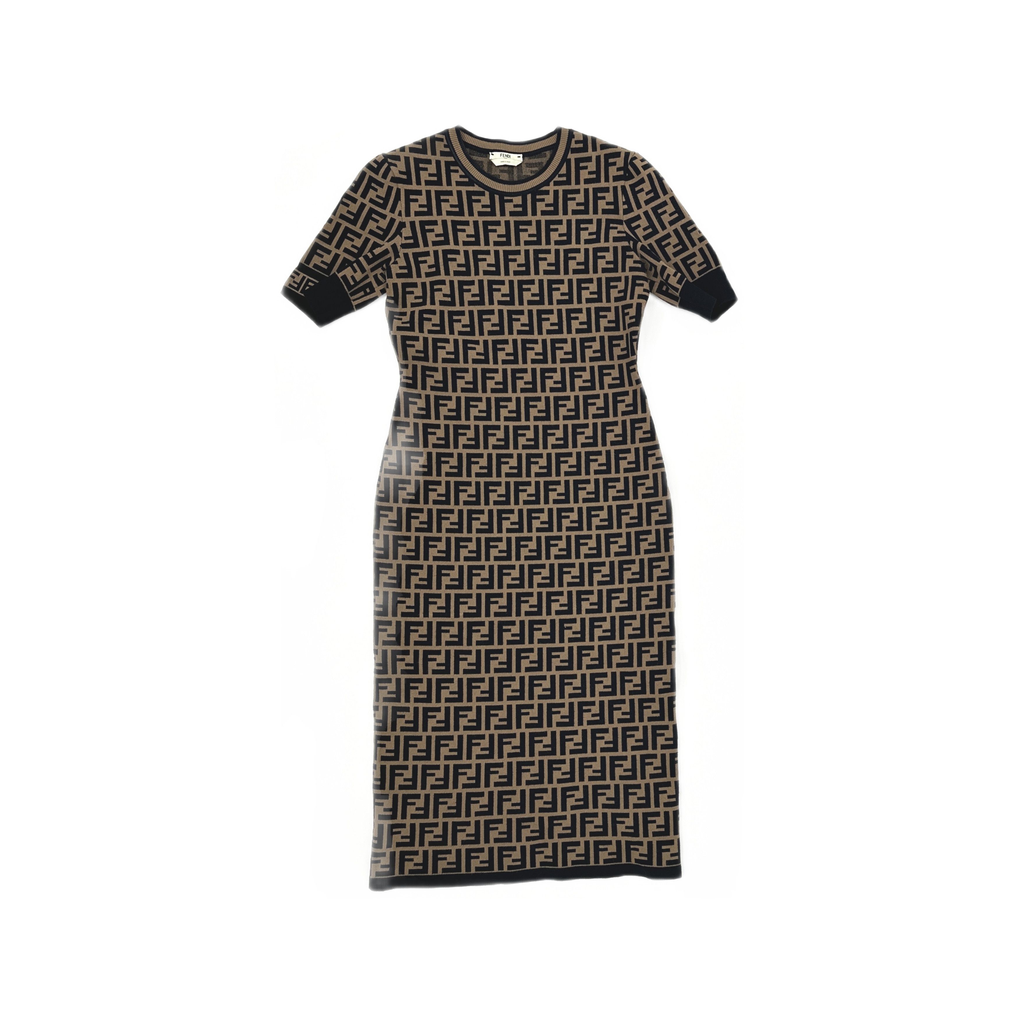 Fendi Fendi Zucca Logo Knit Midi Dress Size IT 40 Size S / US 4 / IT 40 - 1 Thumbnail