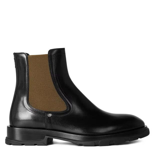 image of Alexander Mcqueen O1G2R1Mq0324 Boots In Black & Khaki in Black/Khaki, Men's (Size 9)