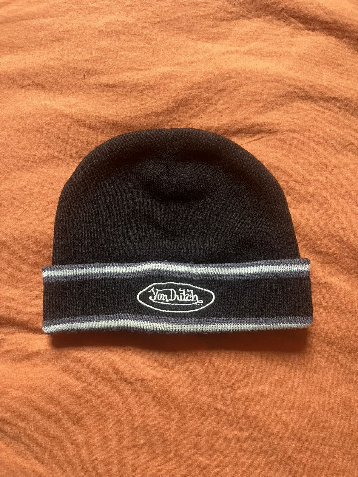 Von Dutch Von Dutch Vintage Beanie 90s Black Grey White Size ONE SIZE - 1 Thumbnail