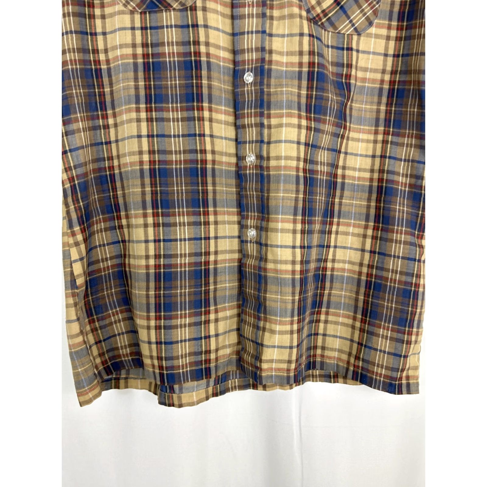 Levi's VINTAGE Levi’s Panatela Button-Up Shirt Long Sleeve Plaid Brown Mens Large 70s Size US L / EU 52-54 / 3 - 3 Thumbnail