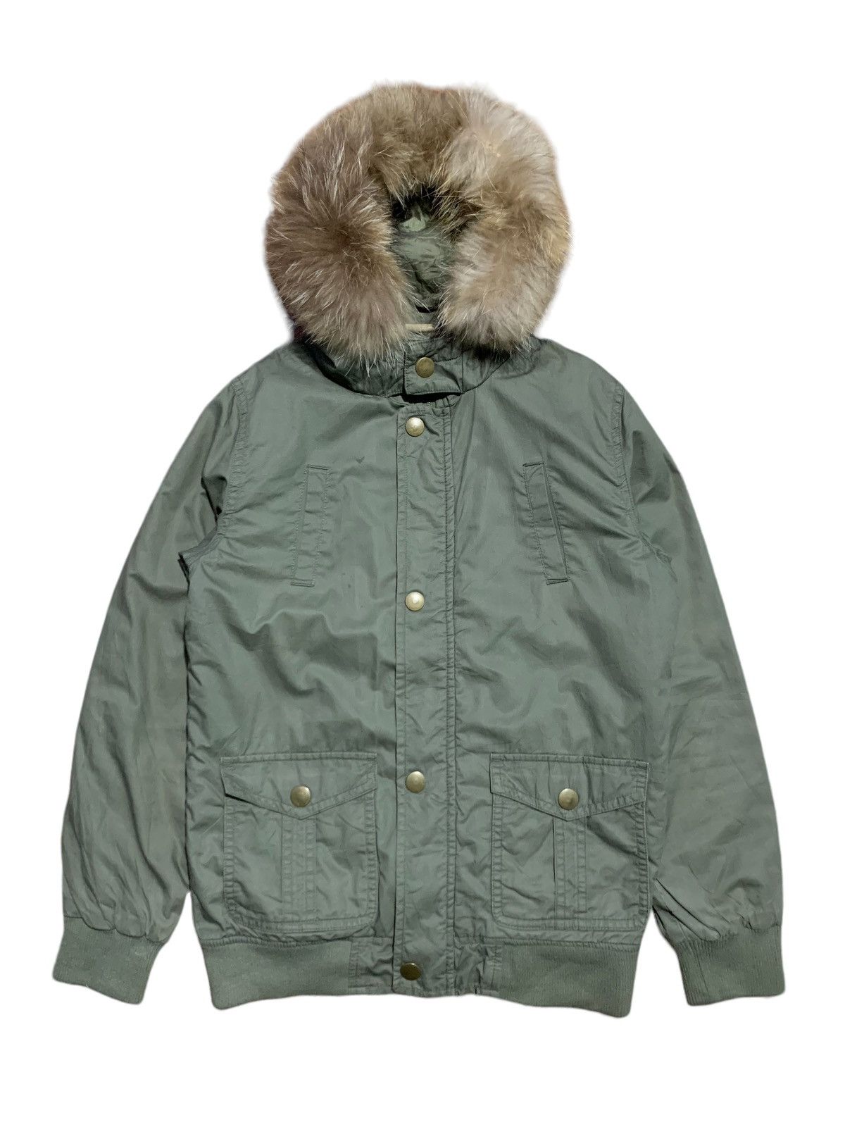 If Six Was Nine × Japanese Brand × Le Grande Bleu (L.G.B.) 1990s Blue moon blue poem fur hoodie military jacket Size US M / EU 48-50 / 2 - 3 Thumbnail