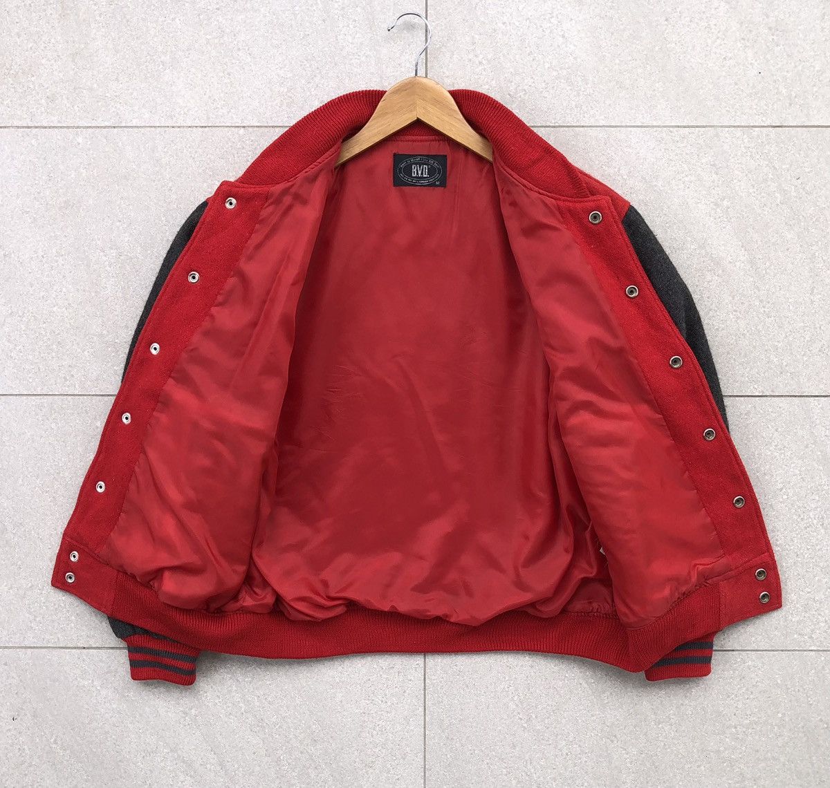 Vintage Vintage B.V.D Plain Wool Varsity Jacket Size US M / EU 48-50 / 2 - 12 Thumbnail