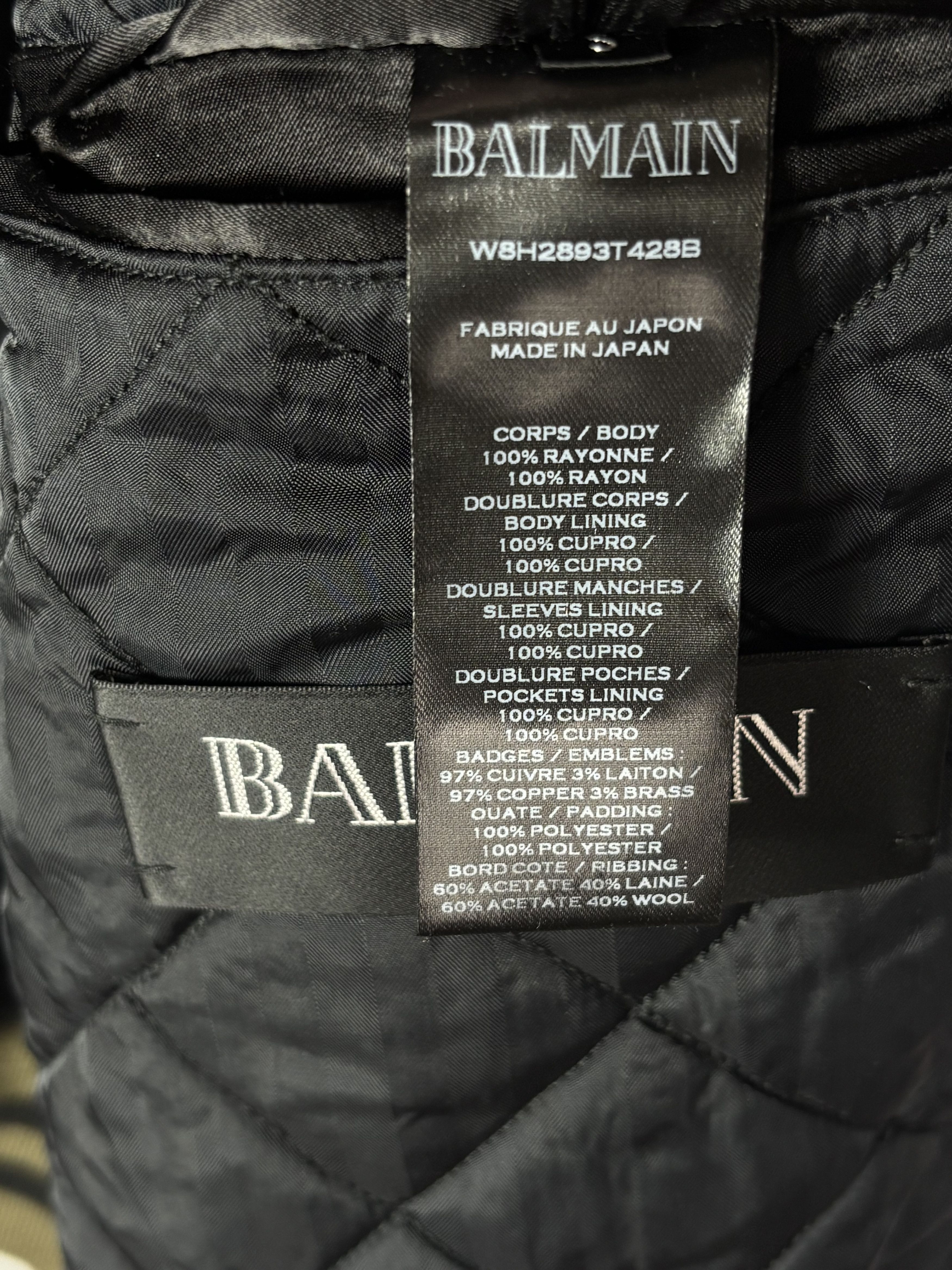 Balmain Embellished Stain Bomber Jacket Japan Made Size US S / EU 44-46 / 1 - 12 Thumbnail