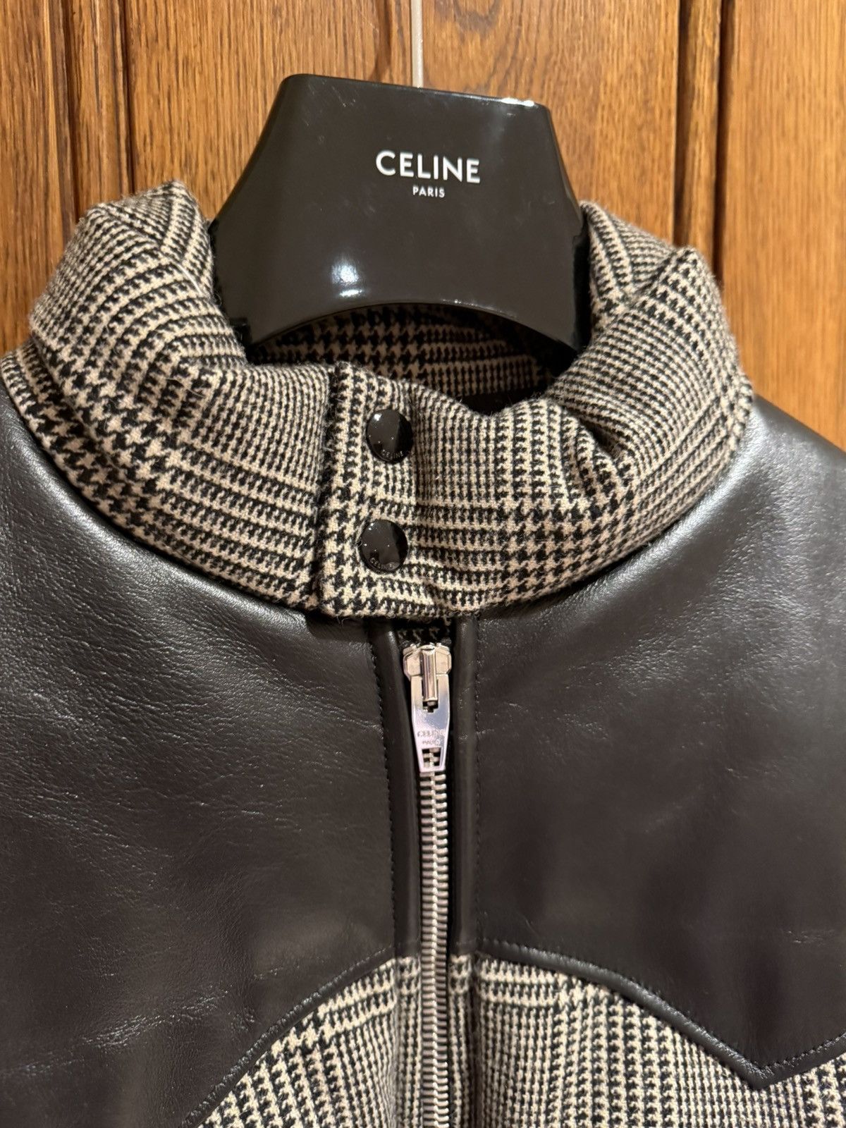 Celine $3.7k FW19 Celine Prince of Wales check leather puffa coat Size US M / EU 48-50 / 2 - 13 Thumbnail