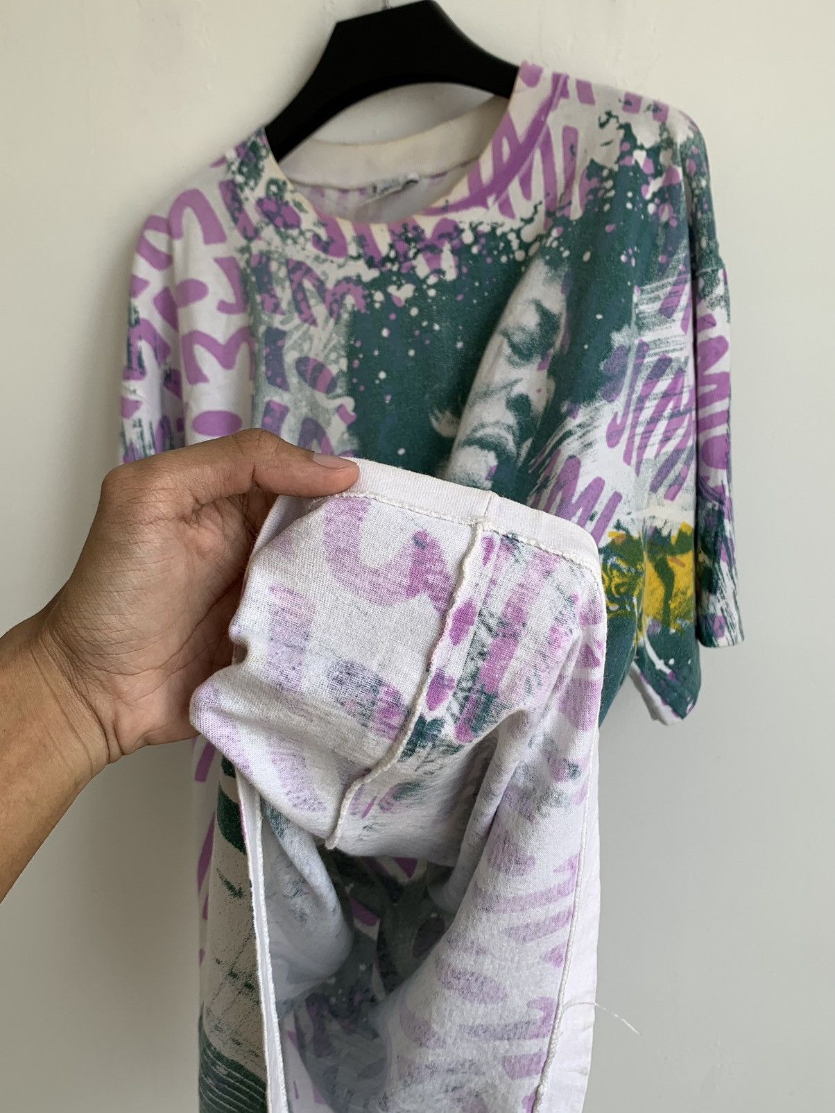 Vintage Vintage 90s Jimi Hendrix Mosquitohead Overprint Shirt Size US XL / EU 56 / 4 - 11 Thumbnail