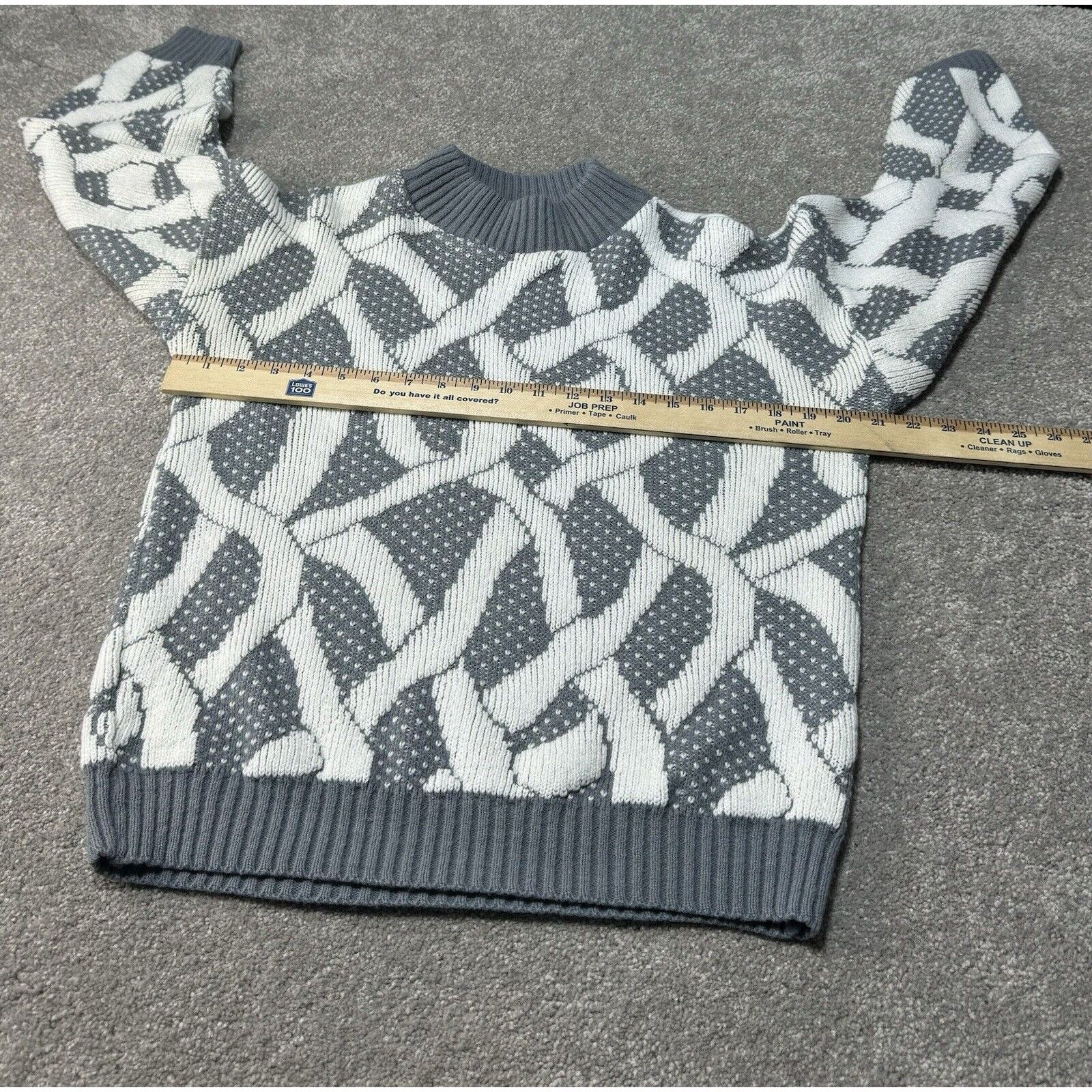 Other Vintage 80s Alicia Sweater Womens Plus 1X Abstract Birdseye Size XL / US 12-14 / IT 48-50 - 3 Thumbnail