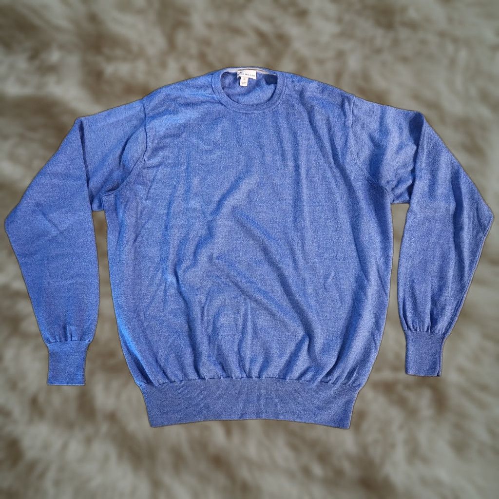 Peter Millar Peter Millar Sweater Mens XL Blue Merino Wool Silk Crewneck Pullover Lightweight Regular Knit Long Sleeve Golf Casual Blankets? Size US XL / EU 56 / 4 - 1 Thumbnail