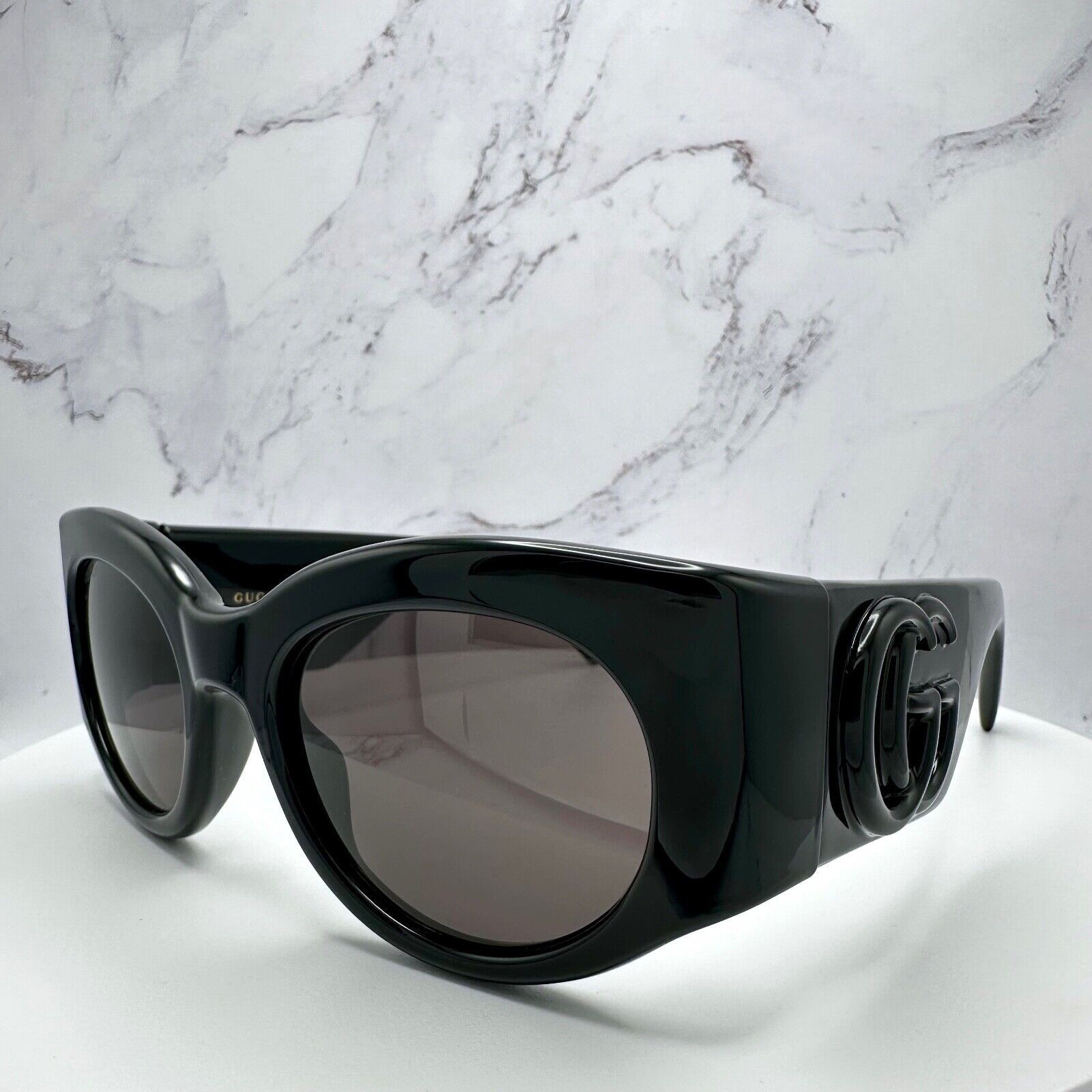 Gucci New GUCCI Sunglasses Black 3D GG Logo Wrap Triple Black Size ONE SIZE - 6 Thumbnail