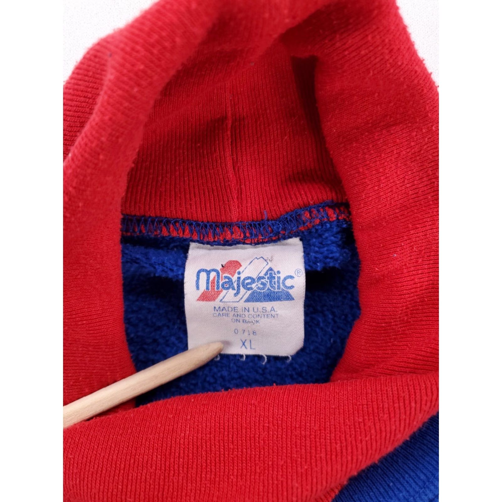 Vintage VINTAGE Majestic University of Kansas Jayhawks Turtleneck Sweatshirt Mens XL Blue 90s Pullover Size US XL / EU 56 / 4 - 2 Thumbnail