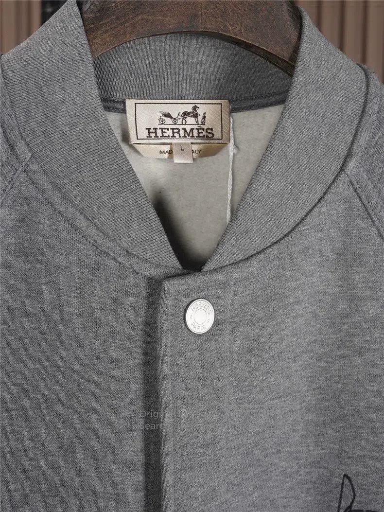 Hermes Hermes Men's Raglan Sleeve Baseball Jacket Size US M / EU 48-50 / 2 - 6 Thumbnail