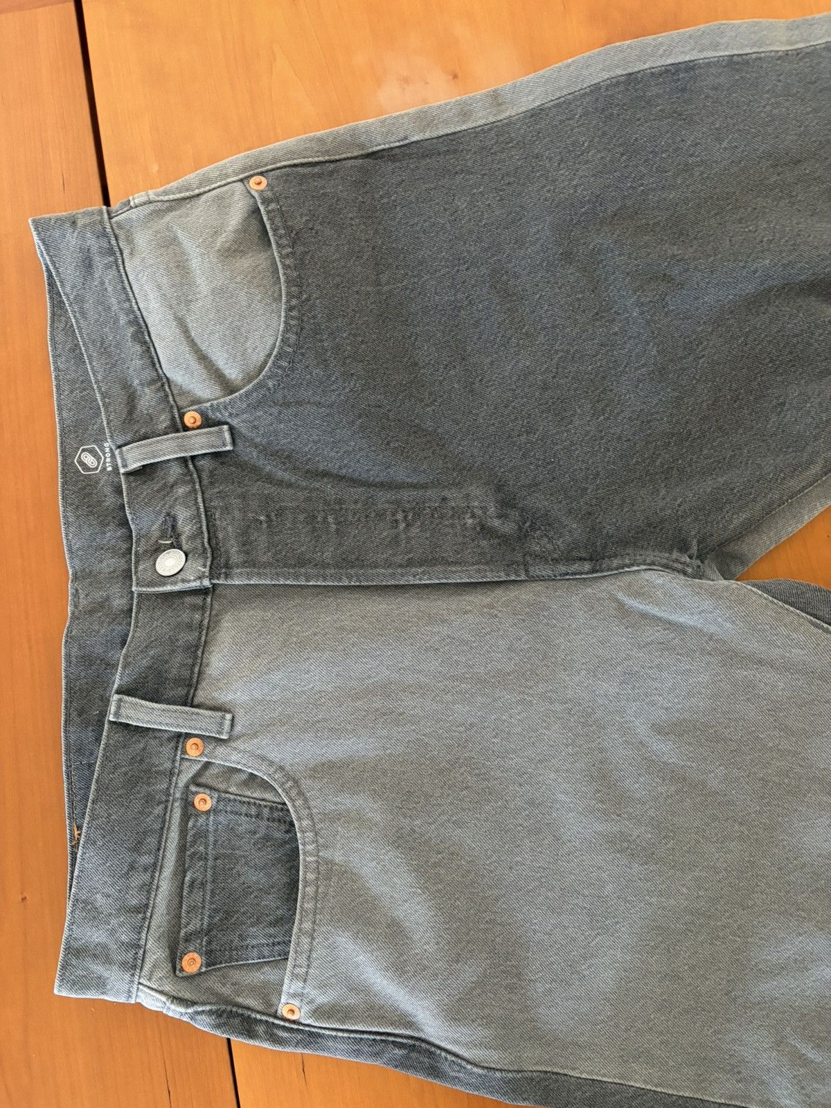 Levi's Levis 501 Mens 33x30 Two Tone Gray Color Block Black Tab Size US 33 - 6 Thumbnail