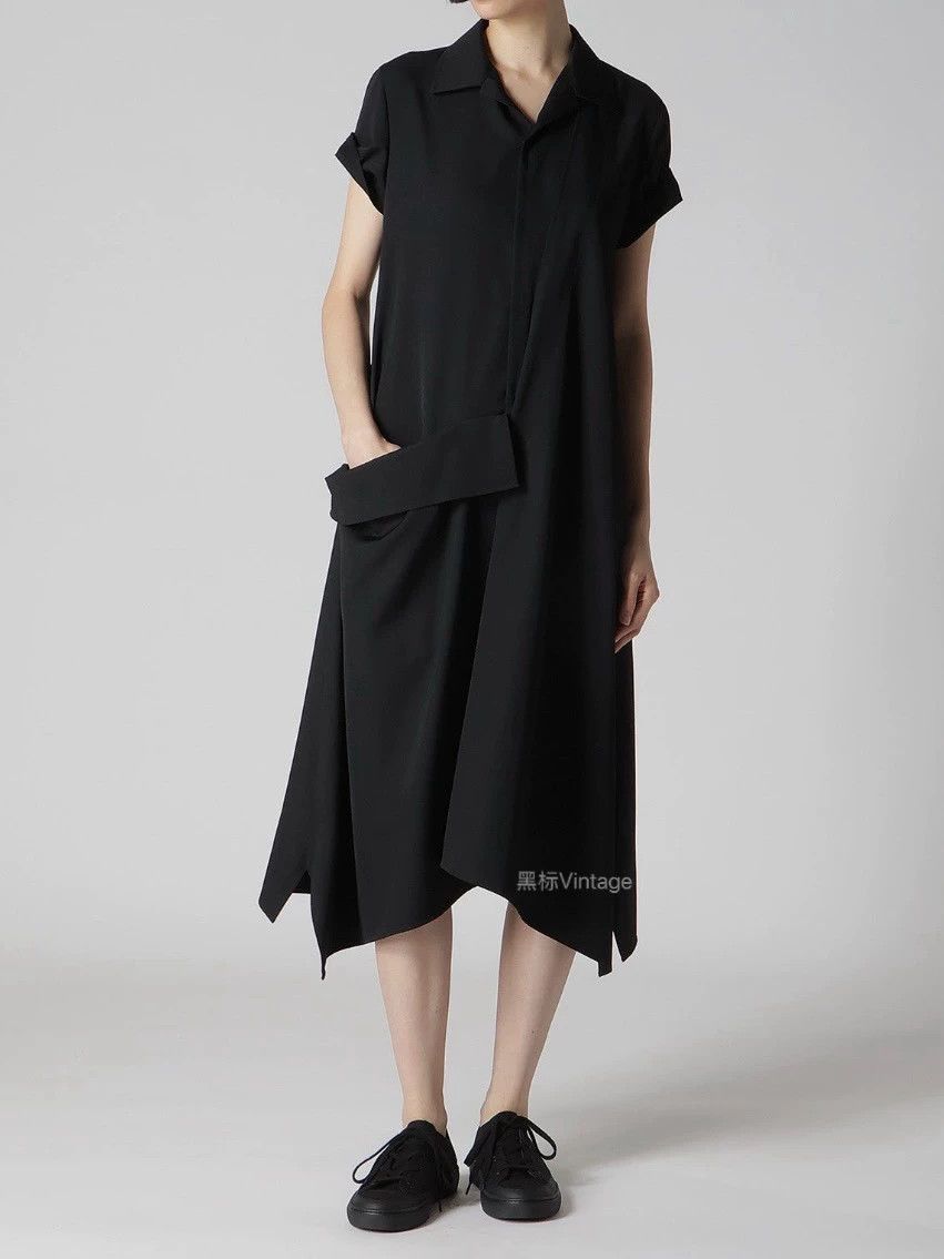 Yohji Yamamoto Yohji Yamamoto 25ss VTG Asymmetric Draped Short Sleeve Dress Size S / US 4 / IT 40 - 1 Thumbnail