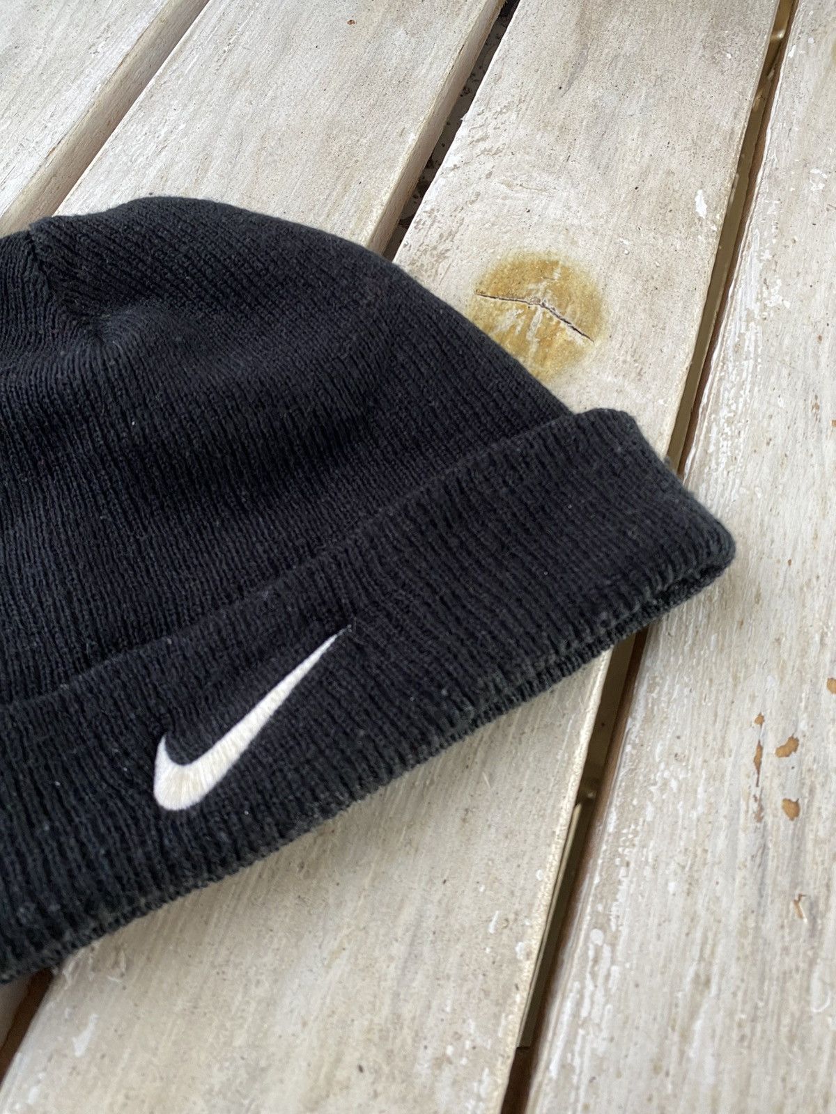 Nike × Nike ACG Vintage 90s NIKE Beanie Swoosh Knit Y2K Size ONE SIZE - 2 Thumbnail