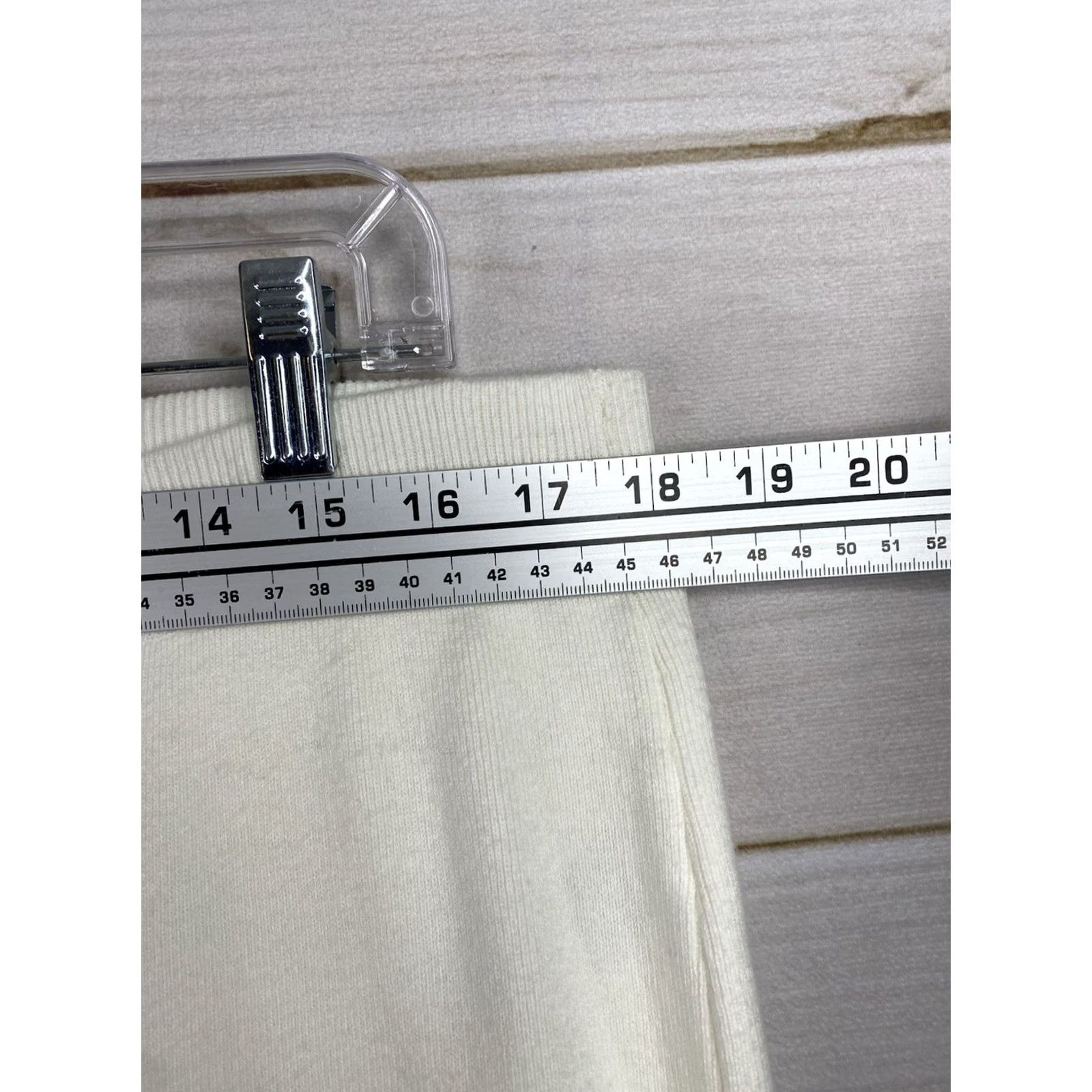 Vintage Chico's Zenergy Pants Womens L White Cotton Cashmere Knit Jogger High Rise NWT Size 36" / US 14 / IT 50 - 2 Thumbnail