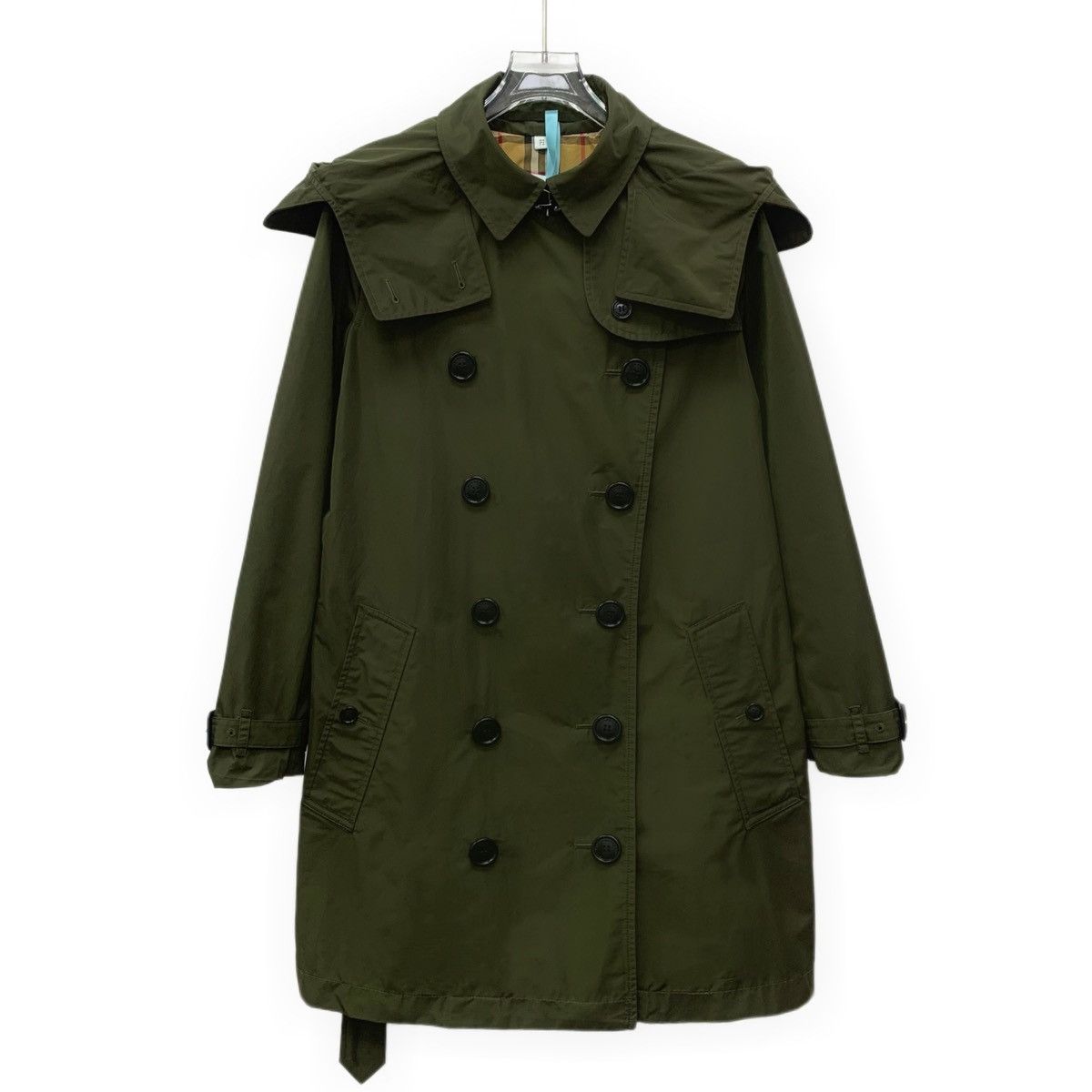 Burberry Burberry Dark Green Belted Section Trench Coat Size S / US 4 / IT 40 - 1 Thumbnail