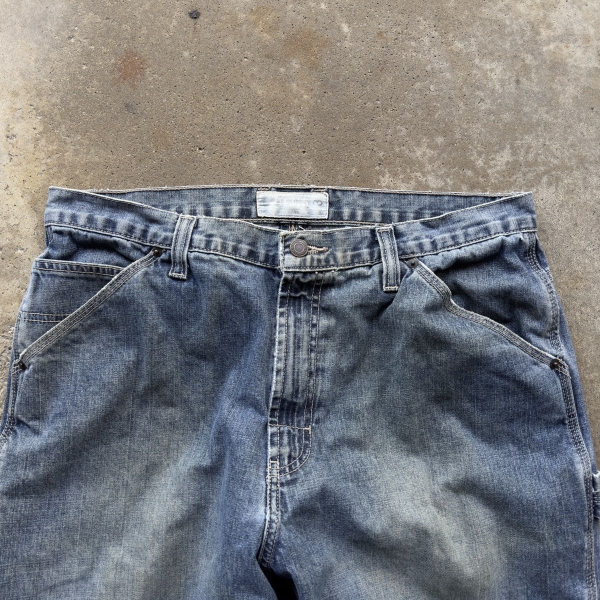 Vintage Faded Thrashed Wide Leg Carpenter Skater Jeans ERD Grunge Size US 34 / EU 50 - 3 Thumbnail