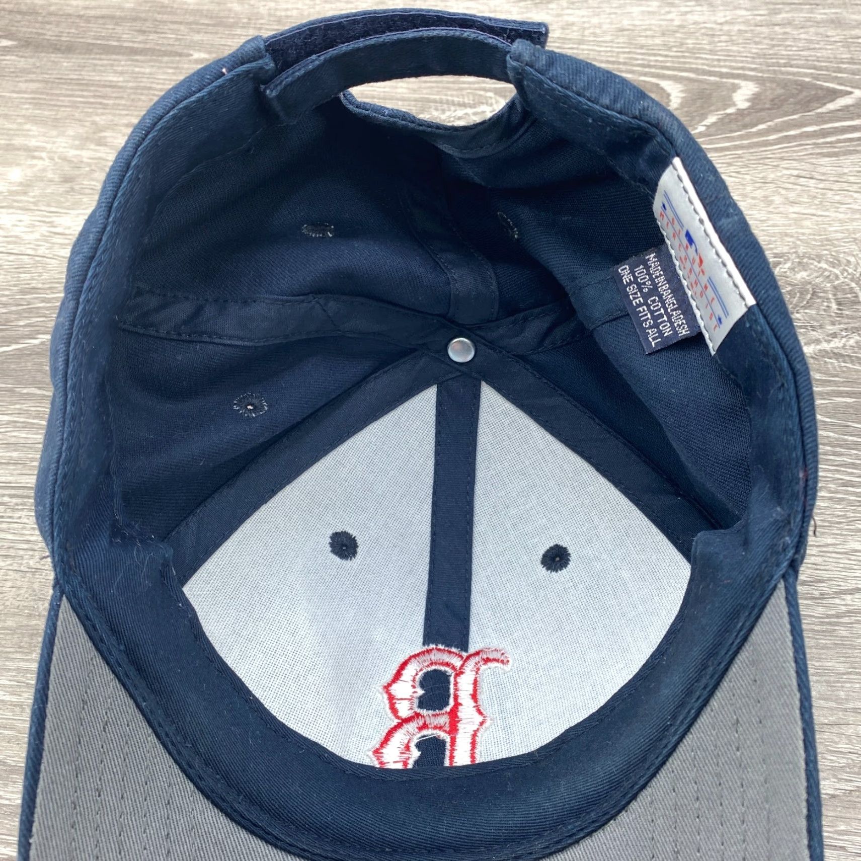 MLB Boston Red Sox Baseball Cap Hat MLB Strapback Blue Mens One Size Adjustable Breathable Genuine Merchandise Cap Size ONE SIZE - 7 Thumbnail