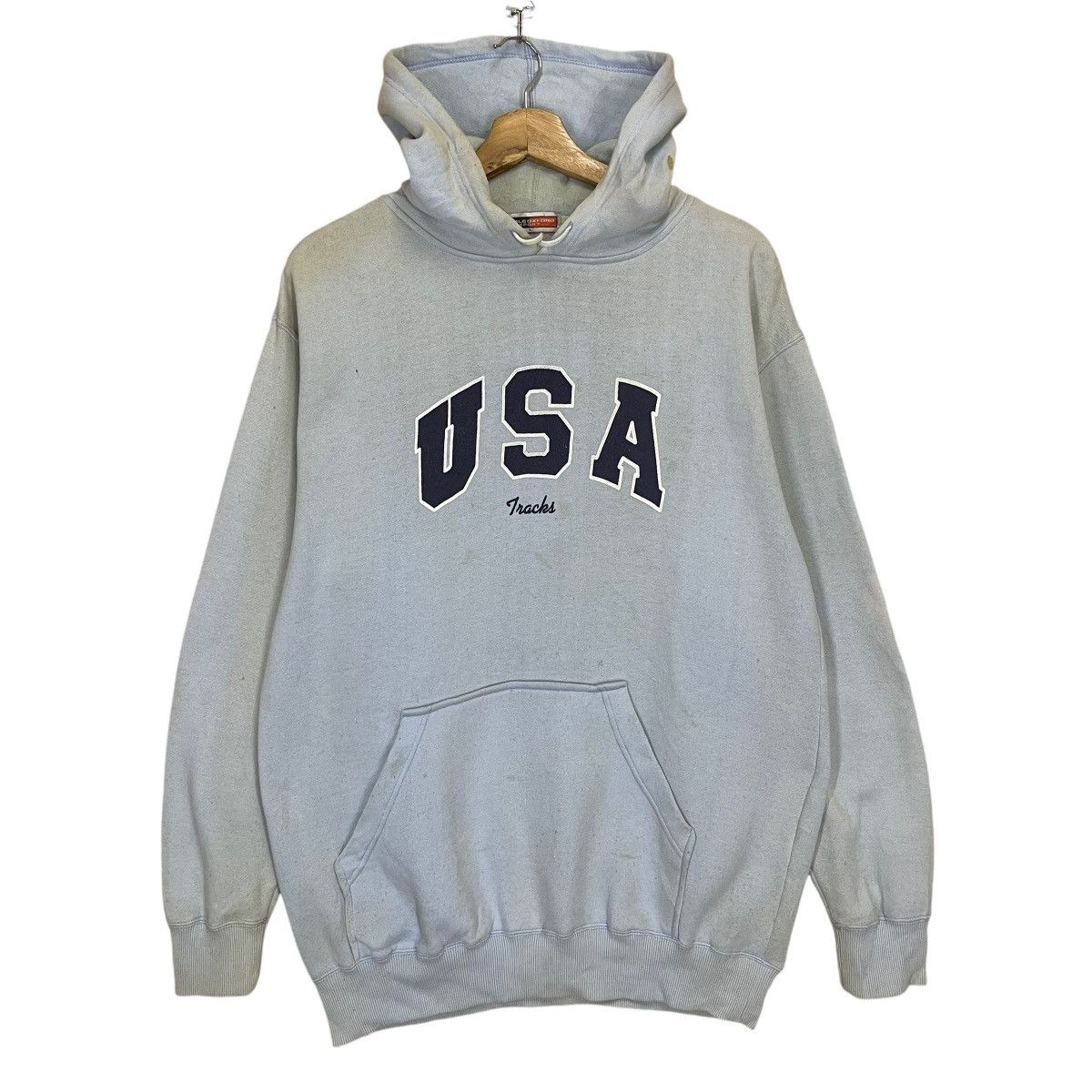 Japanese Brand USA Embroidered Logo Pullover Hoodies Size US M / EU 48-50 / 2 - 1 Thumbnail
