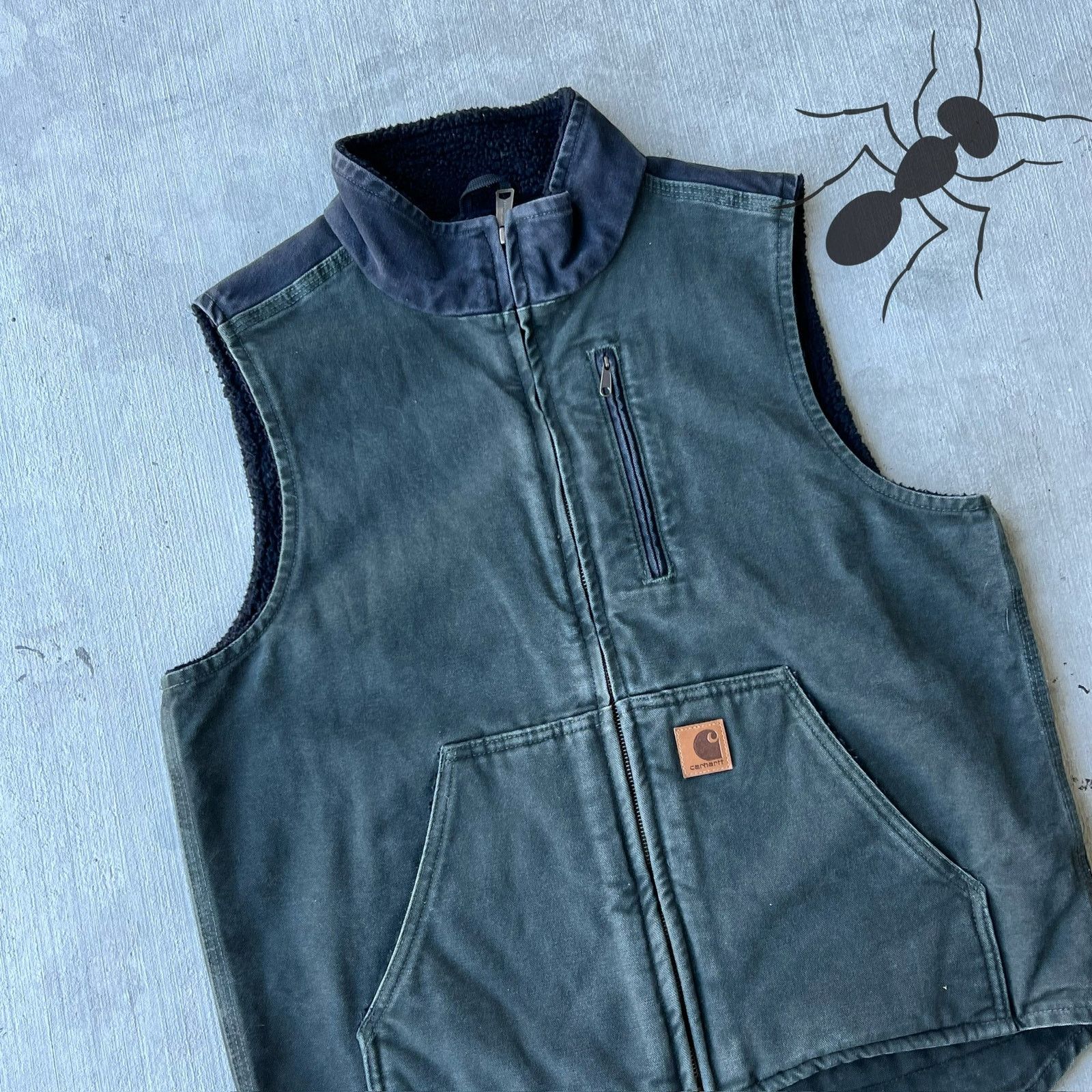 Carhartt × Vintage Carhartt V33 green black work wear vest Size US M / EU 48-50 / 2 - 2 Thumbnail