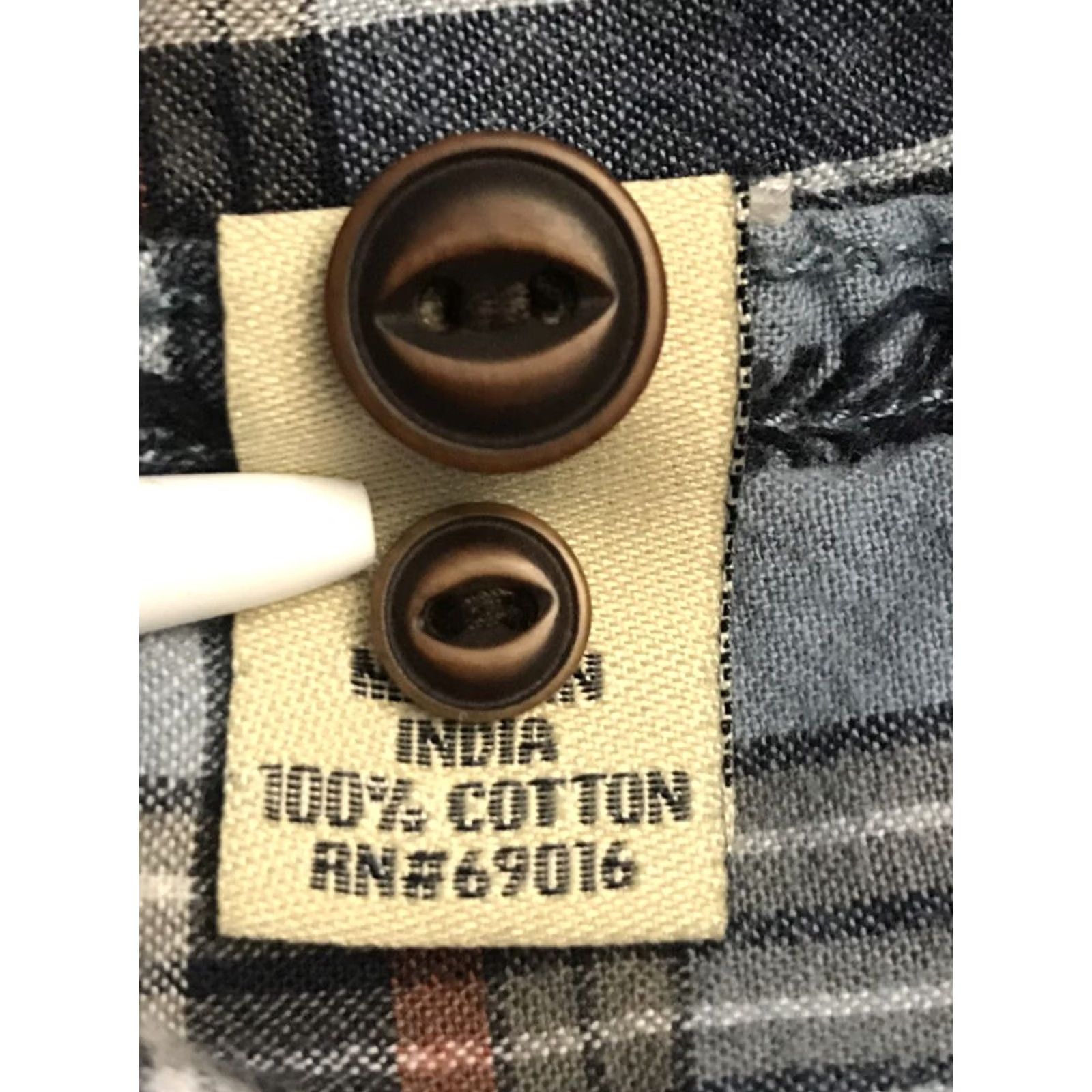 Vintage Ruff Hewn Plaid Shirt Small Blue White Long Sleeve Collared Pearl Snap Western 352 Womens Blouse Pockets Vintage: No Size S / US 4 / IT 40 - 5 Thumbnail