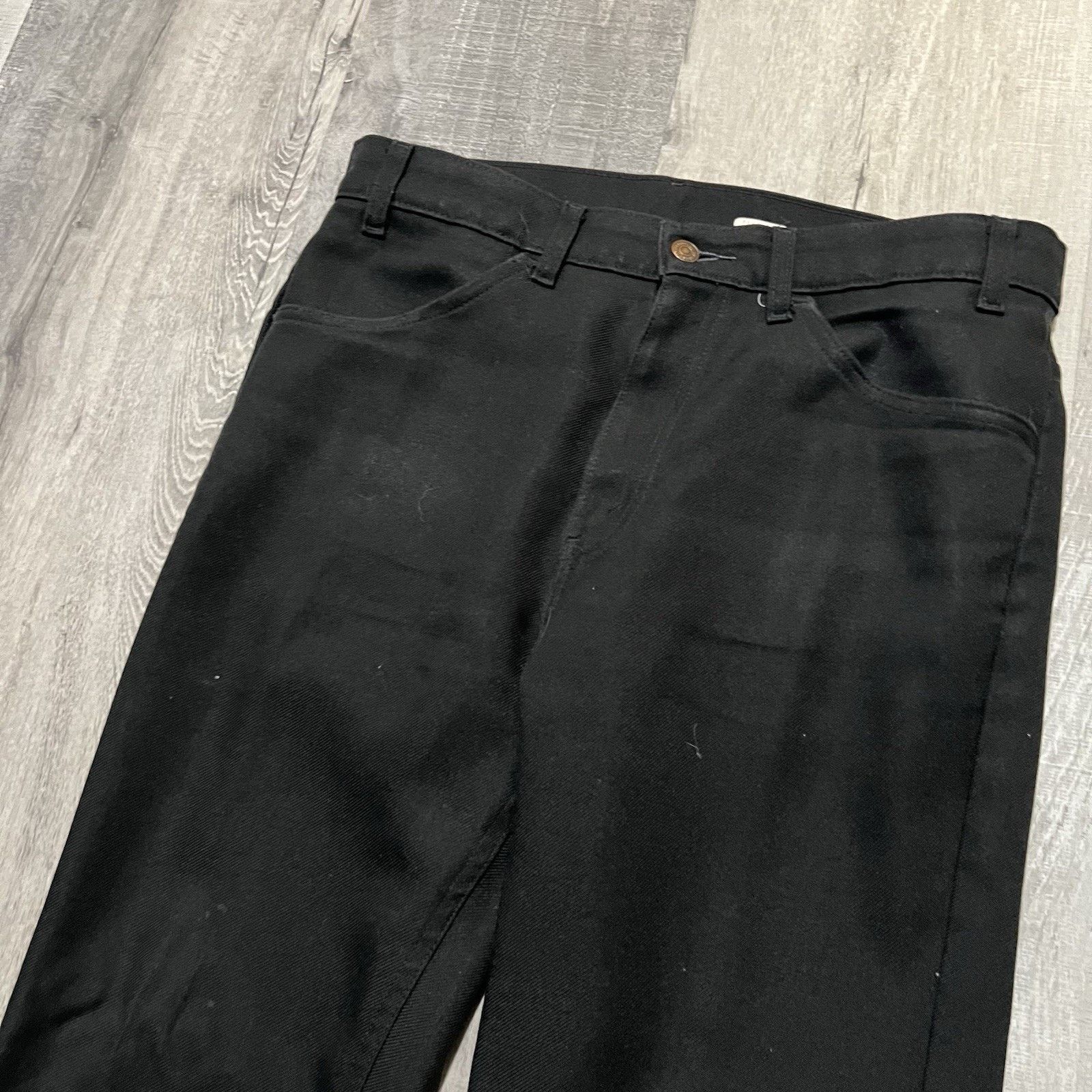 Levi's VTG Levi's Sta Prest 517 Black Dacron Disco Rockabilly Pants Size US 34 / EU 50 - 3 Thumbnail