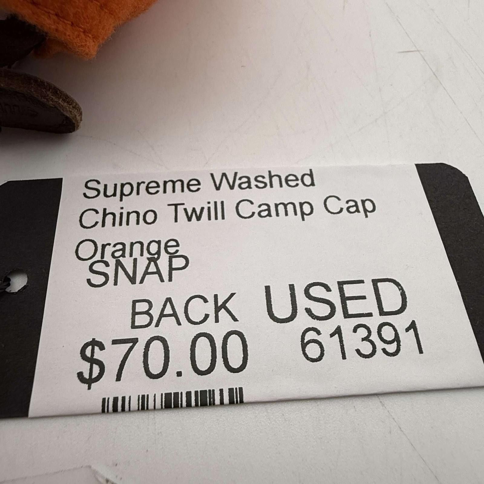 Supreme Supreme Washed Chino Twill Camp Cap Orange Size ONE SIZE - 10 Thumbnail