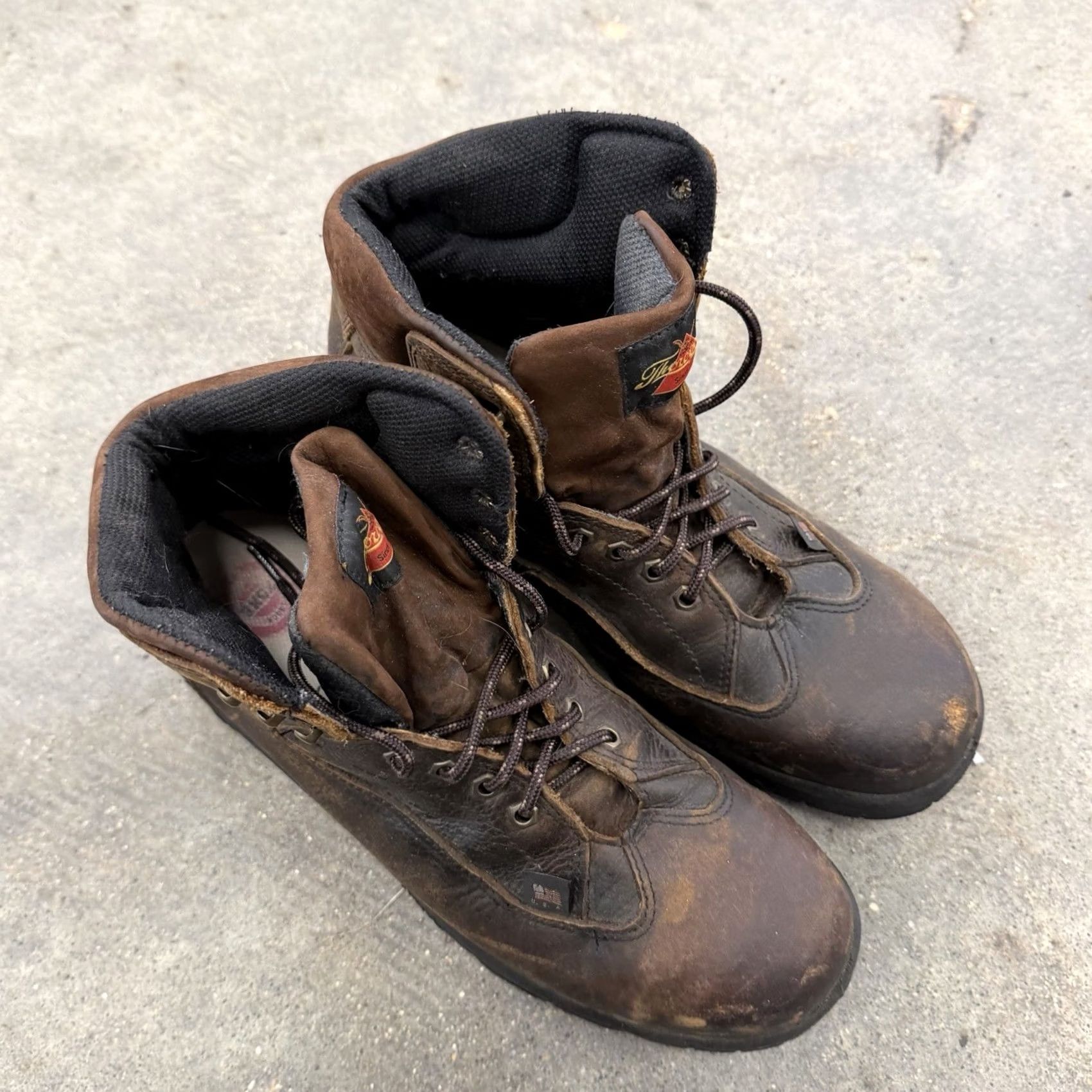 Thorogood Thorogood American Heritage Brown Leather 6" Safety Work Boots USA 10M 804-4860 Mens Workwear Boots Size US 9 / EU 42 - 2 Thumbnail