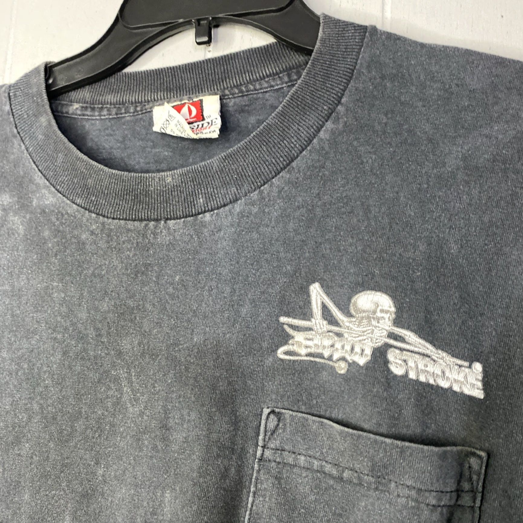 Vintage VTG Bayside Heavyweight 90s Dead Stroke Pool T Shirt Grunge Skeleton Black XL Mens Size US XL / EU 56 / 4 - 4 Thumbnail