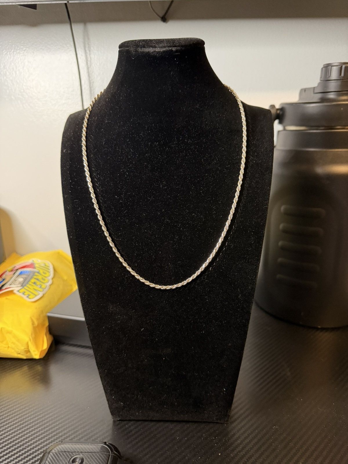 Other 925S Silver Twist Chain 'White Gold' Size ONE SIZE - 1 Thumbnail