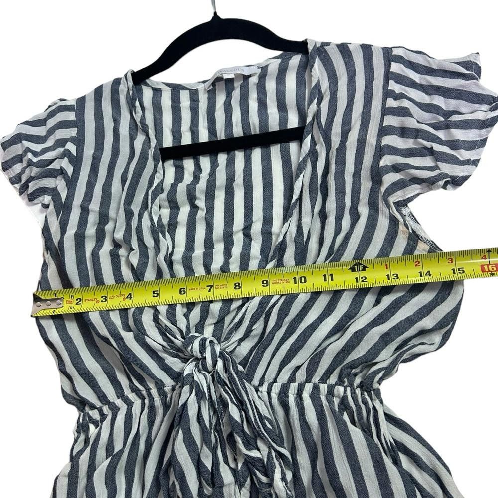 Designer Olivaceous l Striped Low Plunge High Low Dress Small Size S / US 4 / IT 40 - 7 Thumbnail
