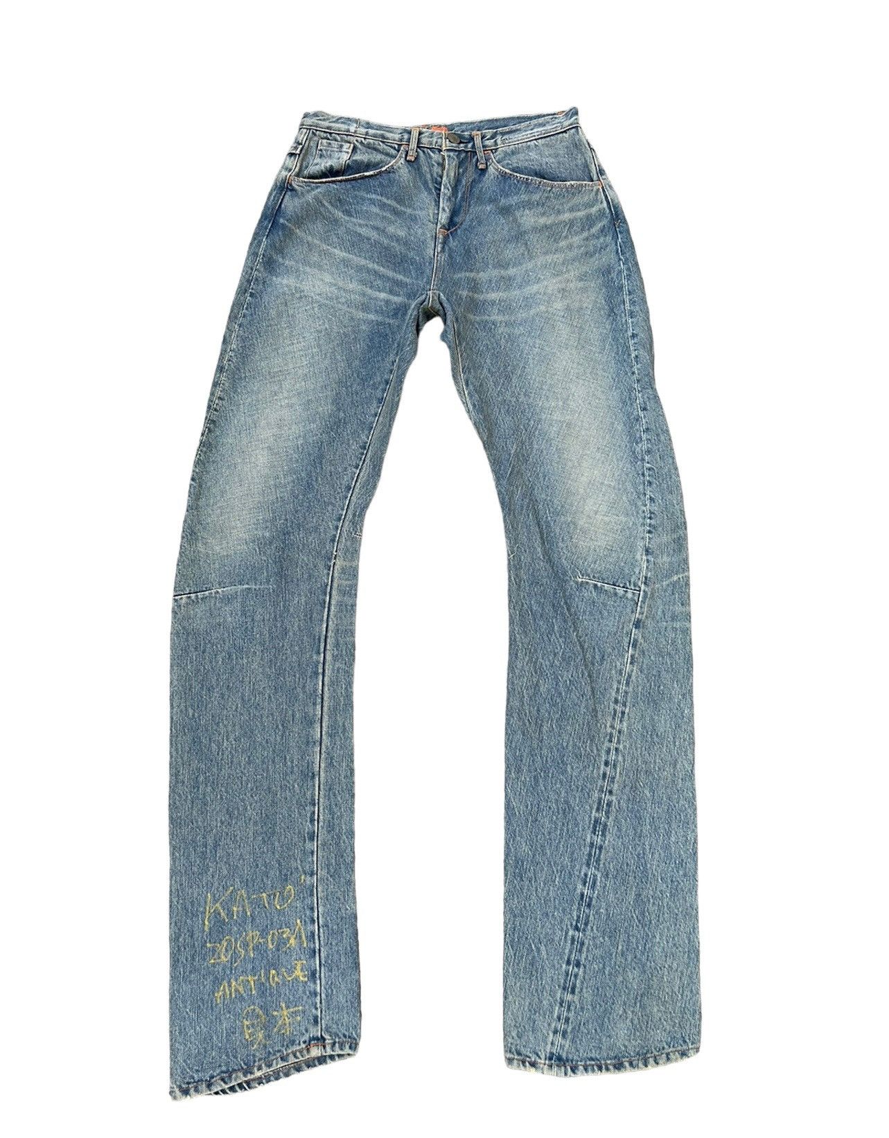 image of Vintage Kato Japan " Sample" Curve Legs Selvedge Denim Jeans, Men's (Size 28)