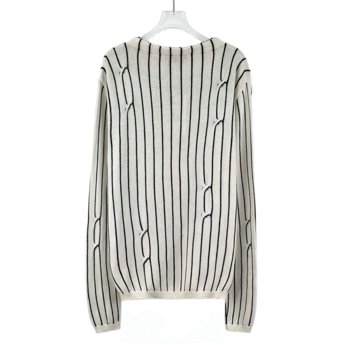 Loro Piana Loro Piana Striped Wool Long Sleeve Knit Sweater K26WX Size M / US 6-8 / IT 42-44 - 2 Thumbnail