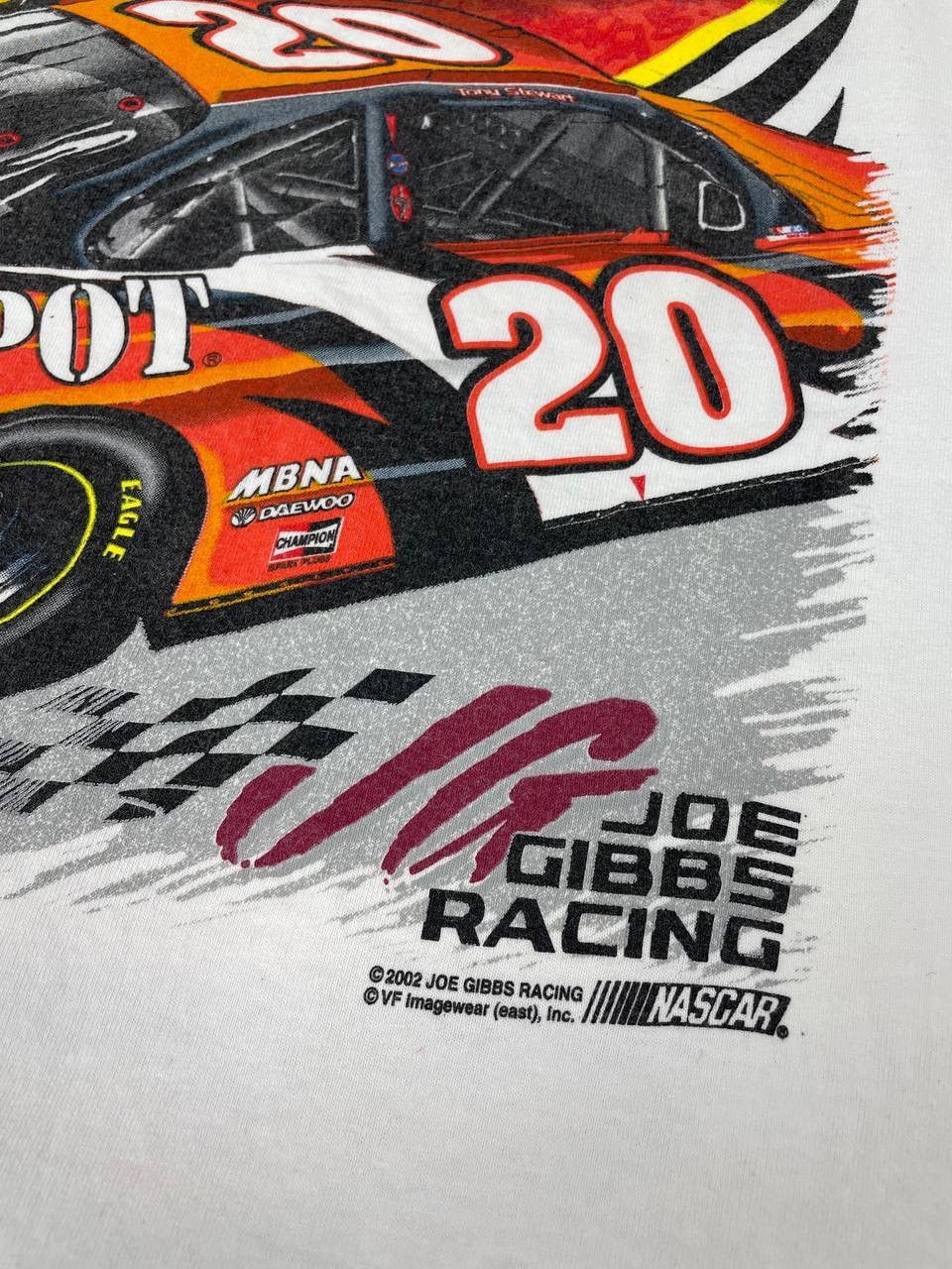 NASCAR Vintage Tony Steward 2002 Nascar Out In Front T-Shirt Size US XL / EU 56 / 4 - 18 Thumbnail