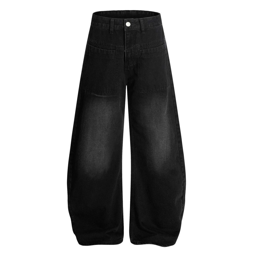 Vintage Distressed washed punk men's loose wide-leg scimitar jeans Size US 32 / EU 48 - 1 Thumbnail