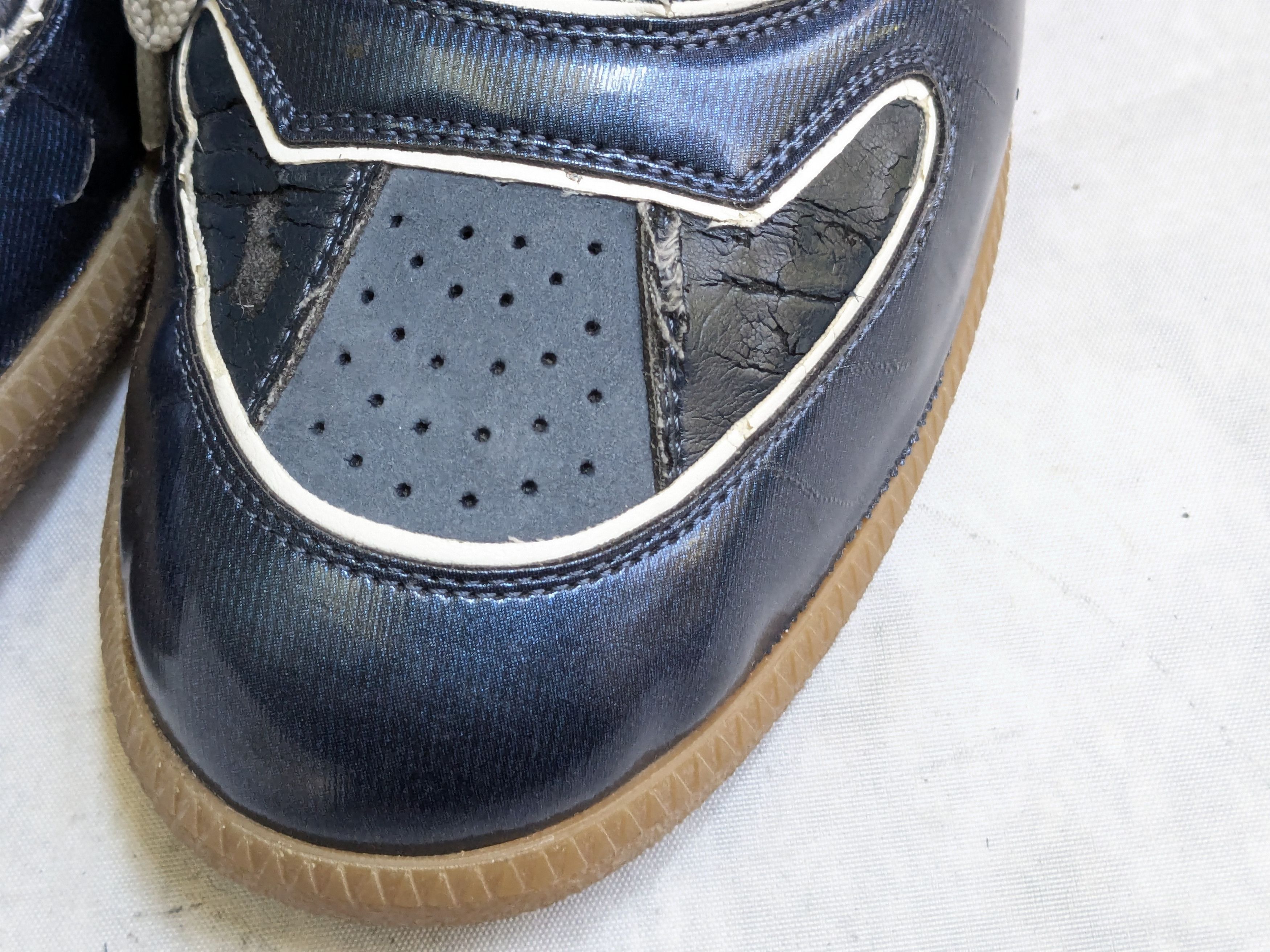 Maison Margiela Maison Margiela High Top Sneakers Blue 12 45 Leather Gum Size US 12 / EU 45 - 2 Thumbnail