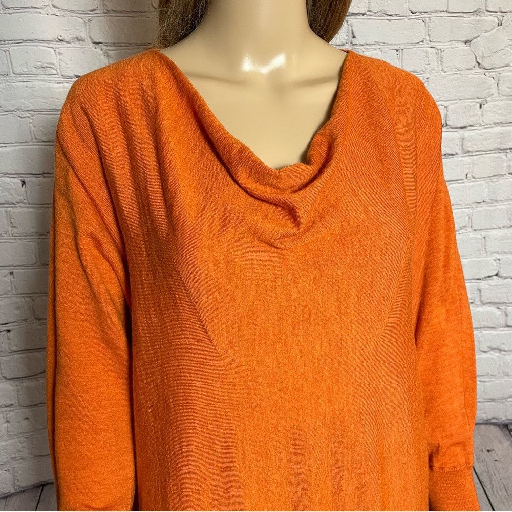 Talbots New Talbots Merino Wool Orange Cowl Neck Sweater Size 2X Pe Size XXL / US 16-18 / IT 52-54 - 3 Thumbnail