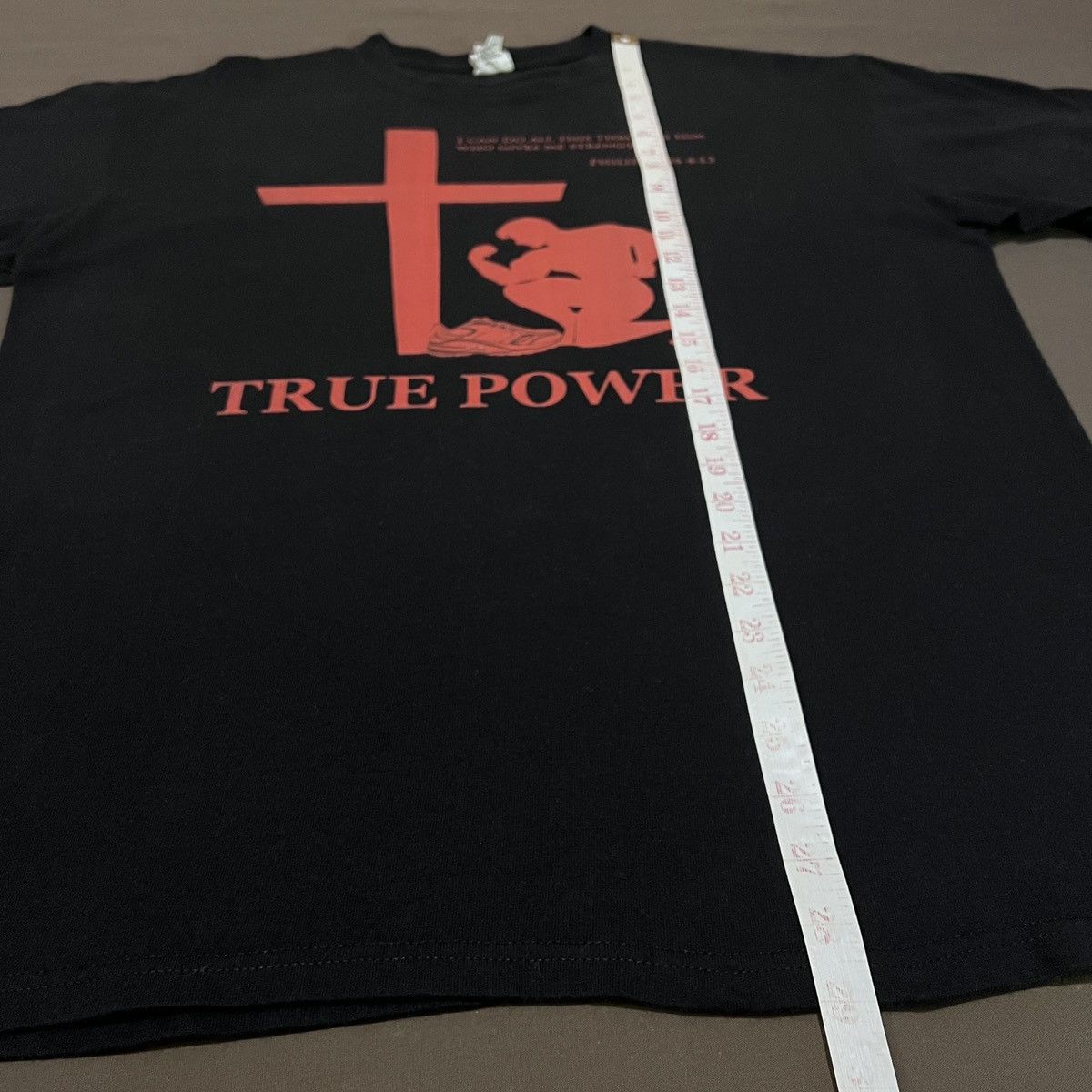 Vintage Vintage Y2K TRUE POWER Jesus God Lord Bible Holy Tee Size US L / EU 52-54 / 3 - 8 Thumbnail