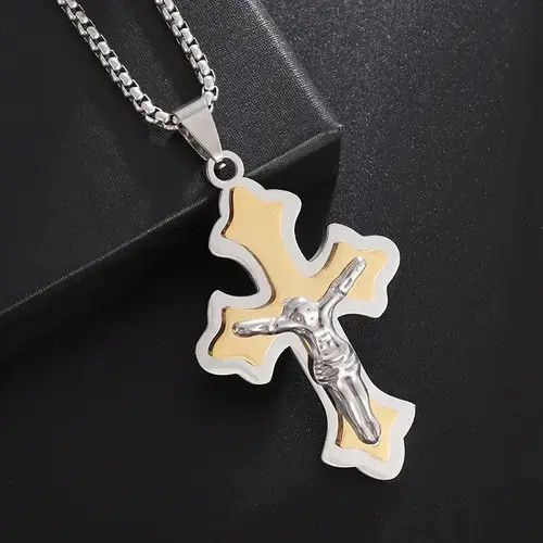 Vintage Multilayer Good Friday Cross Necklace Size ONE SIZE - 1 Thumbnail