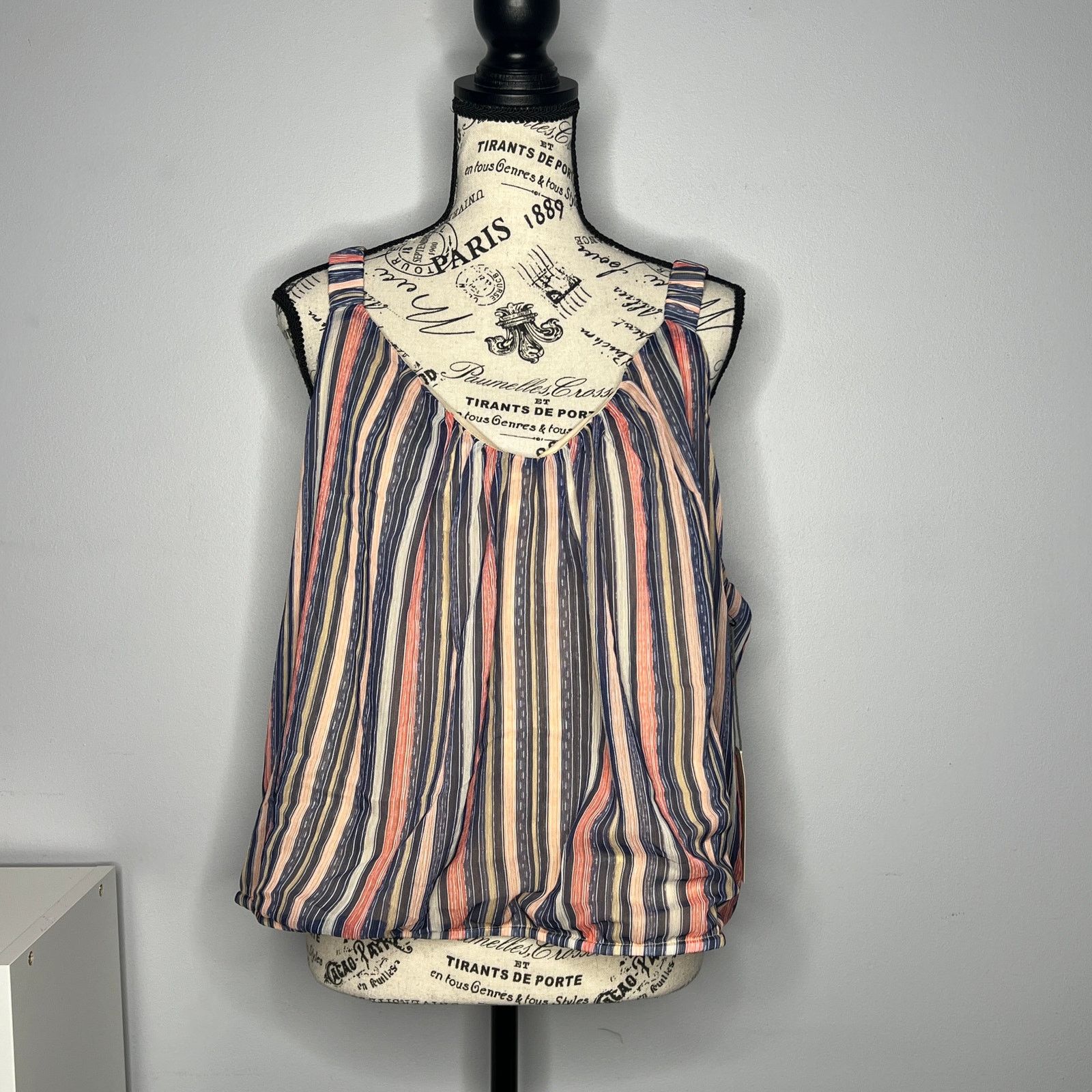 Other Misha Cropped Cami - Stitch Fix Striped Elastic Waist Top Size XXL / US 16-18 / IT 52-54 - 12 Thumbnail